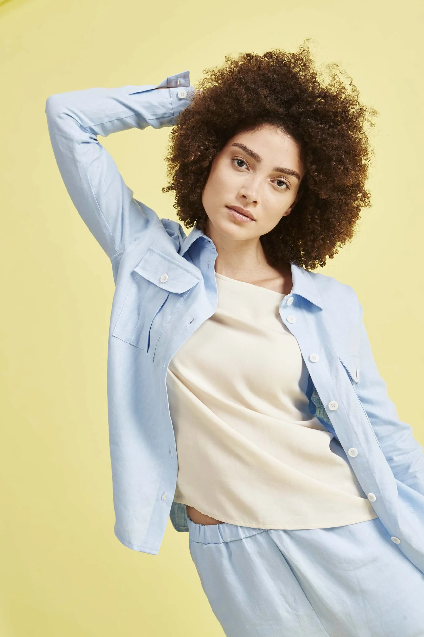 Linen shirt NORA - Pale Blue (Linen) Givn Berlin