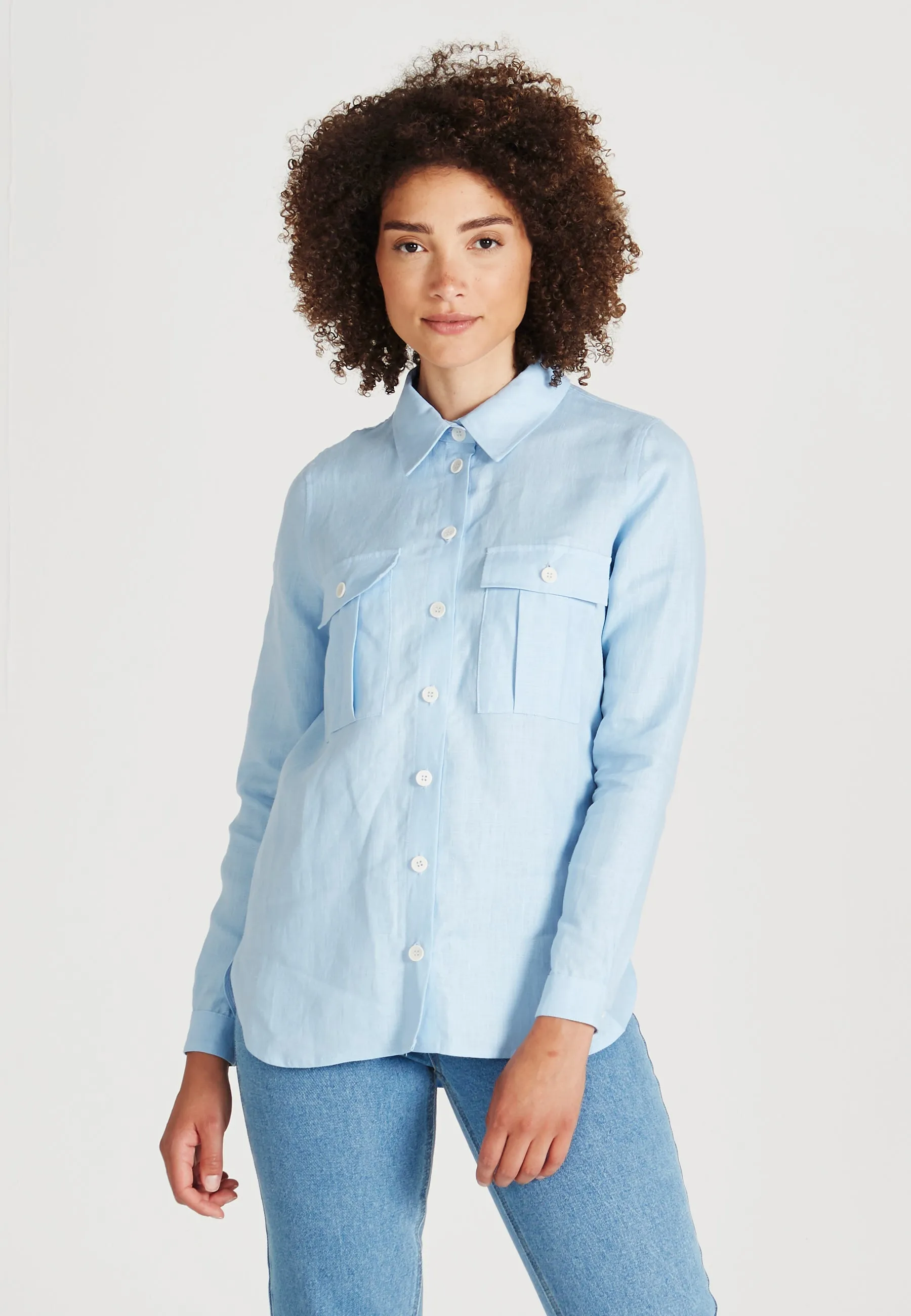 Linen shirt NORA - Pale Blue (Linen) Givn Berlin