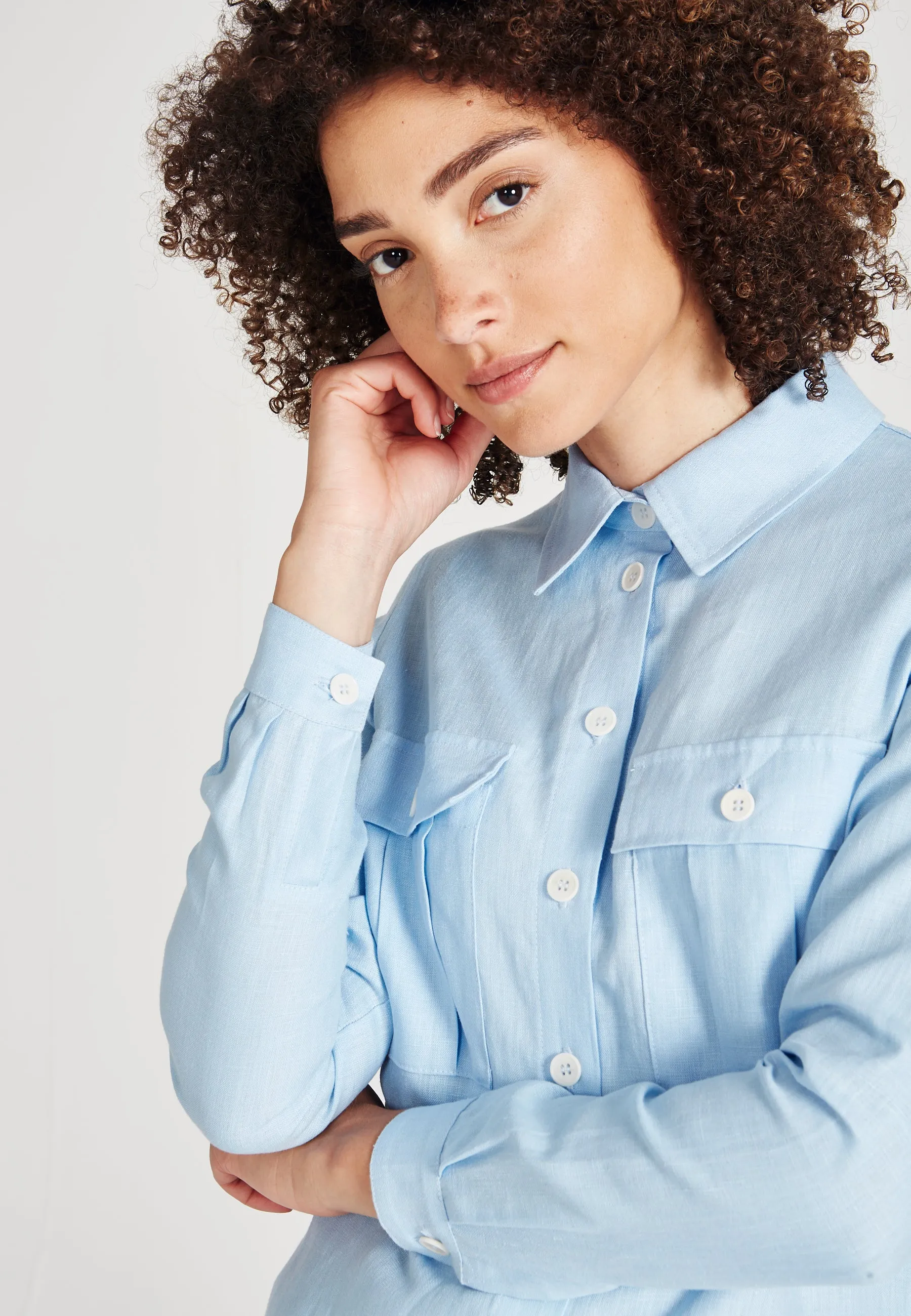 Linen shirt NORA - Pale Blue (Linen) Givn Berlin