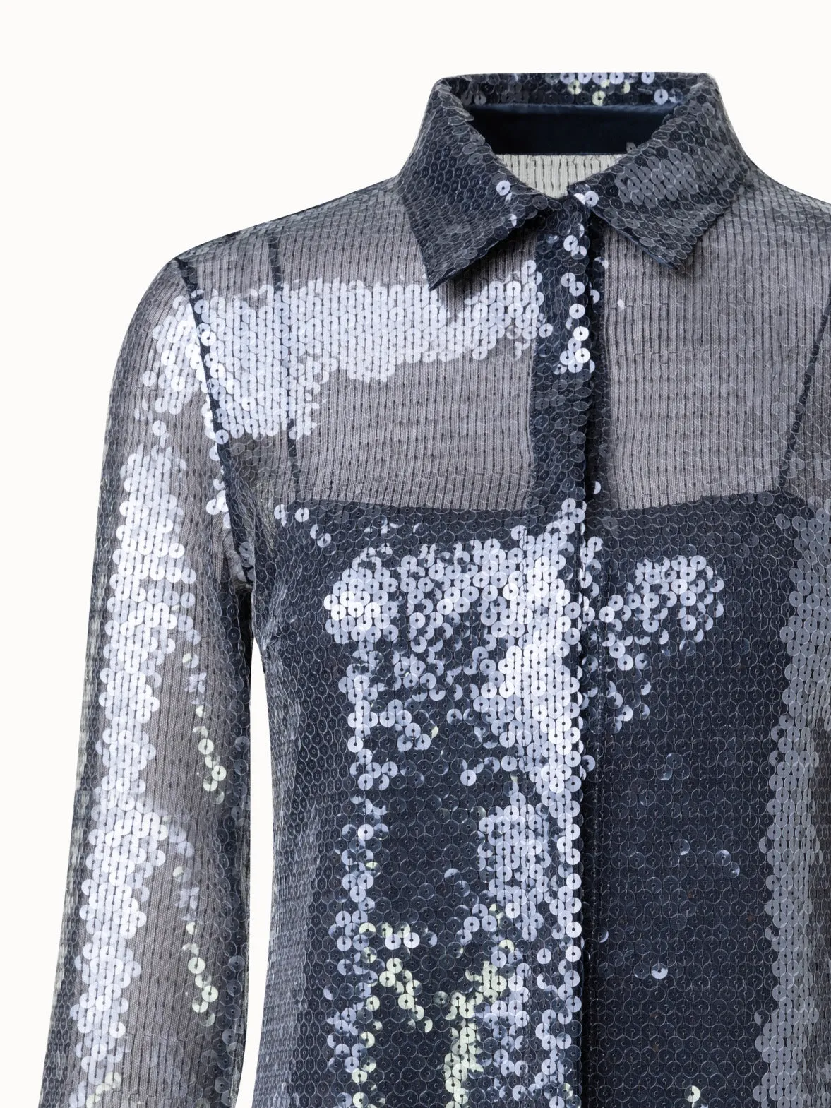 Liquid Sequins Blouse Akris