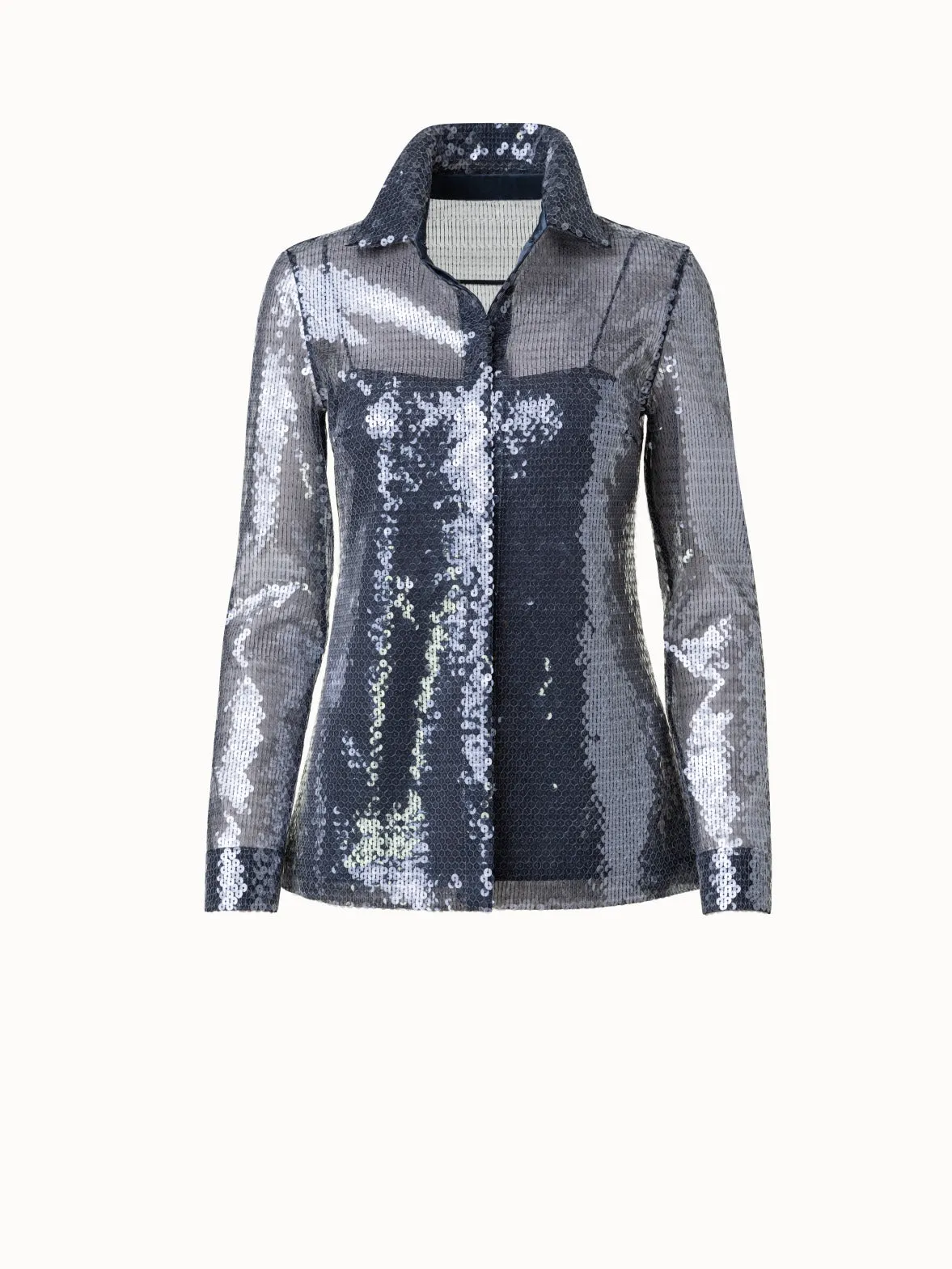 Liquid Sequins Blouse Akris