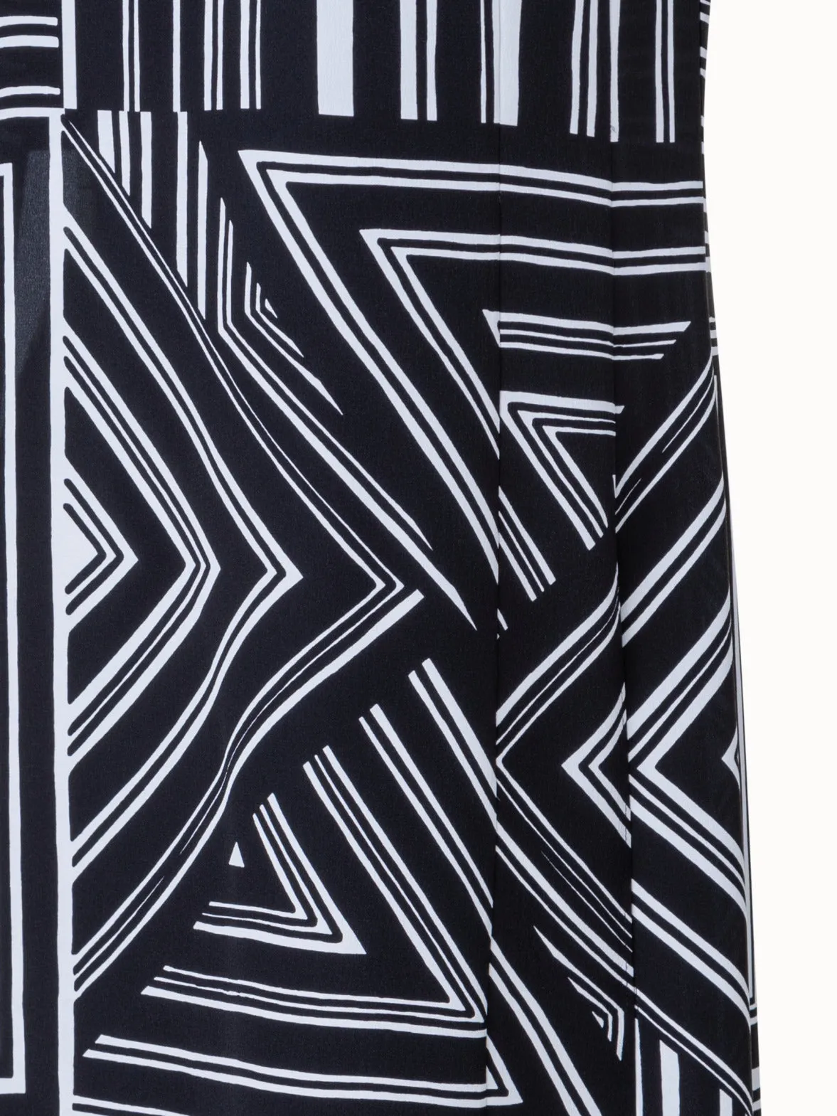 Long Silk Tunic with Lizzi's Lines Print Akris