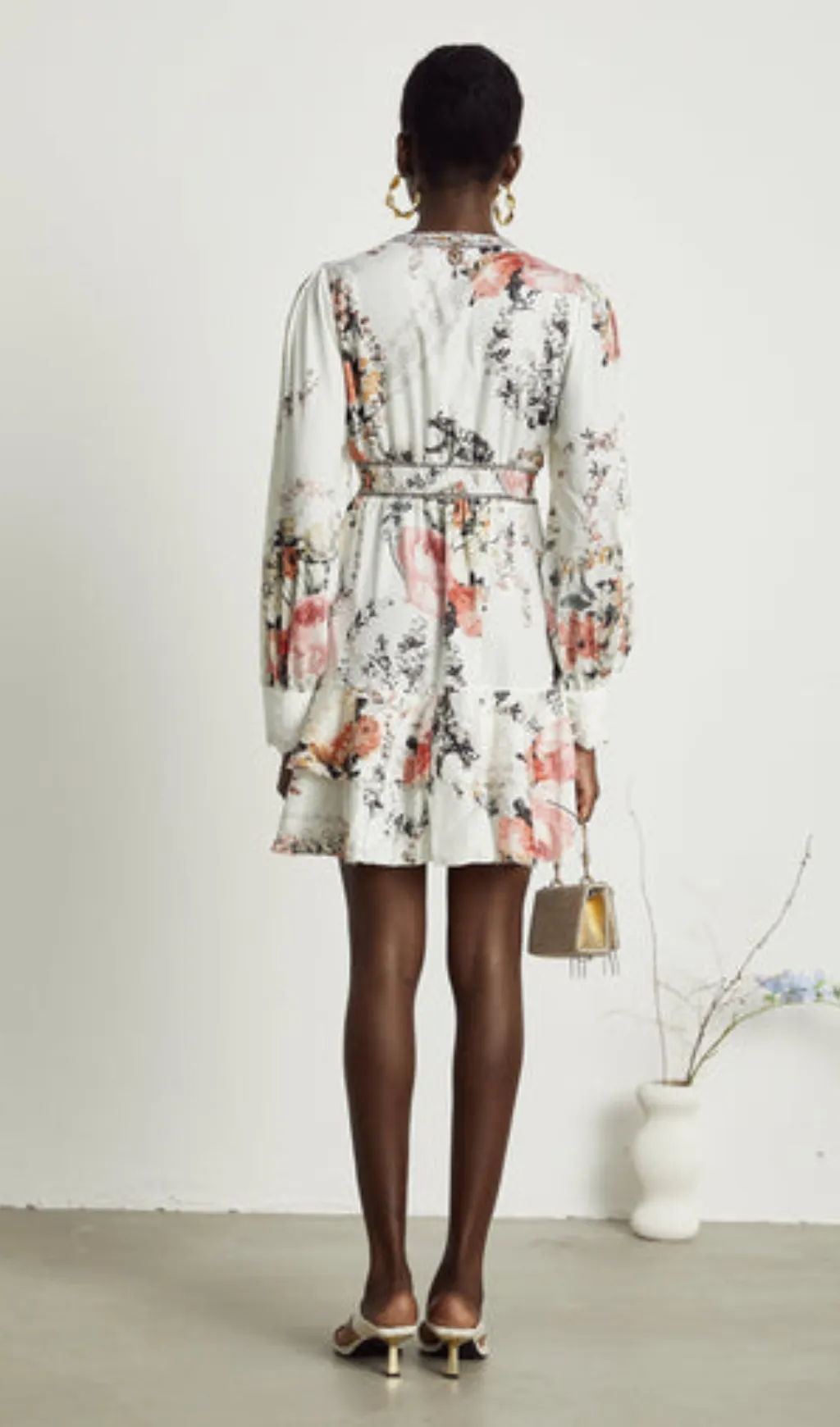 Lucie V-neck floral-print mini dress Gloria Lanvin