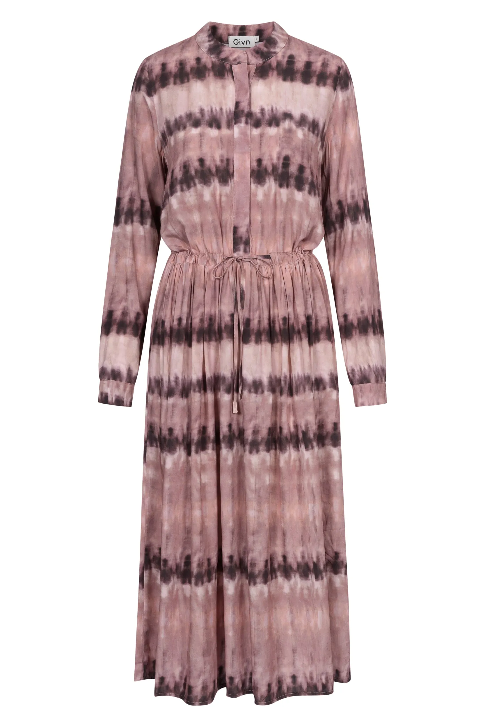MARINA maxi dress from LENZING™ ECOVERO™ - Muddy Pink (Tie Dye) Givn Berlin