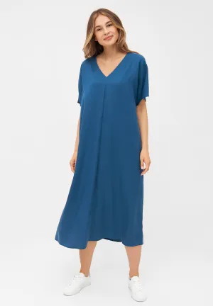 Maxi dress ONA in TENCEL™ REFIBRA™ Lyocell - Ocean Blue (Refibra) Givn Berlin
