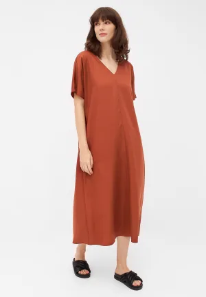 Maxi dress ONA in TENCEL™ REFIBRA™ Lyocell - Terracotta (Refibra) Givn Berlin