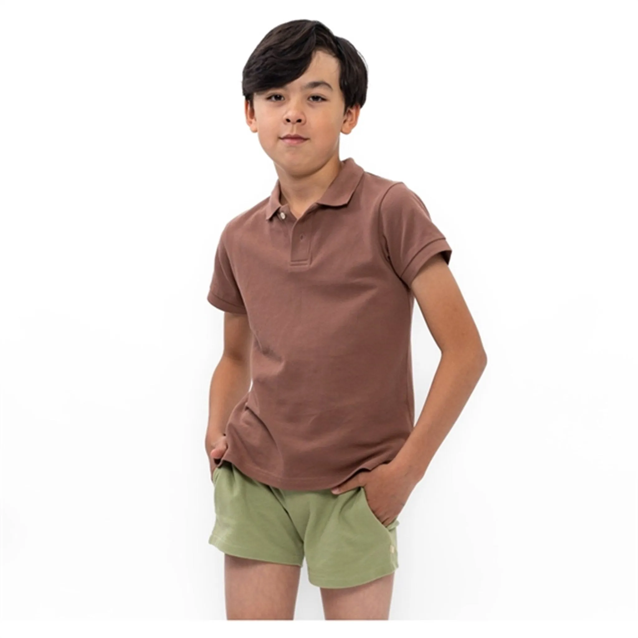 Minimalisma Eiven Polo T-shirt Brownie