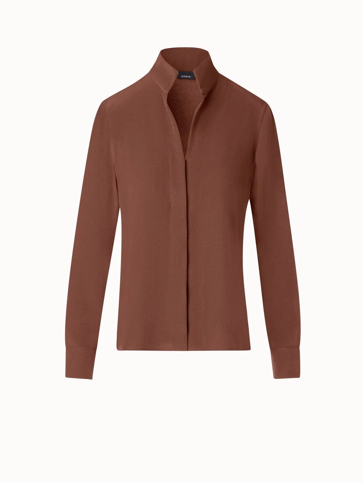 Mock Neck Silk Blouse Akris