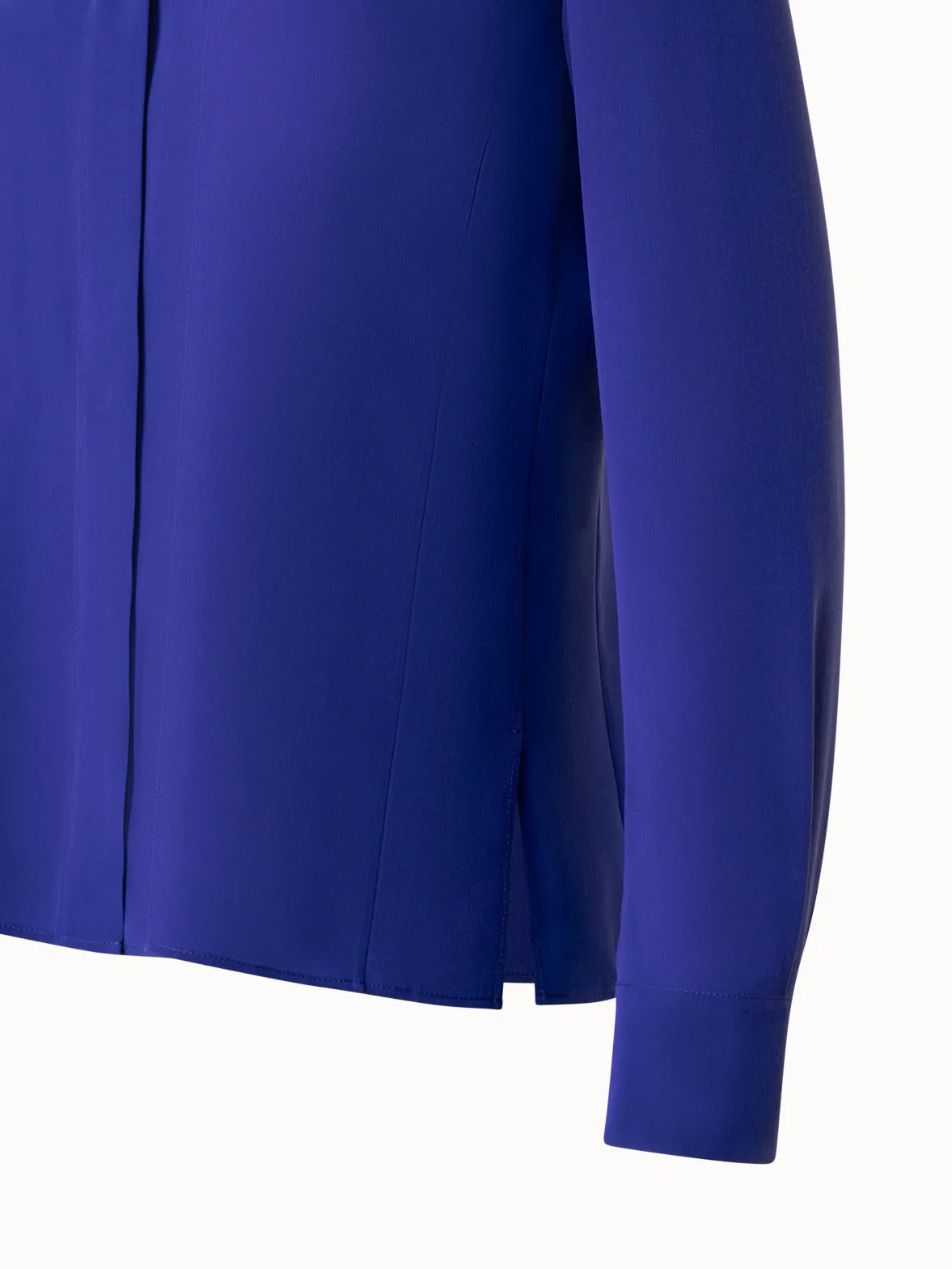 Mock Neck Silk Blouse Akris