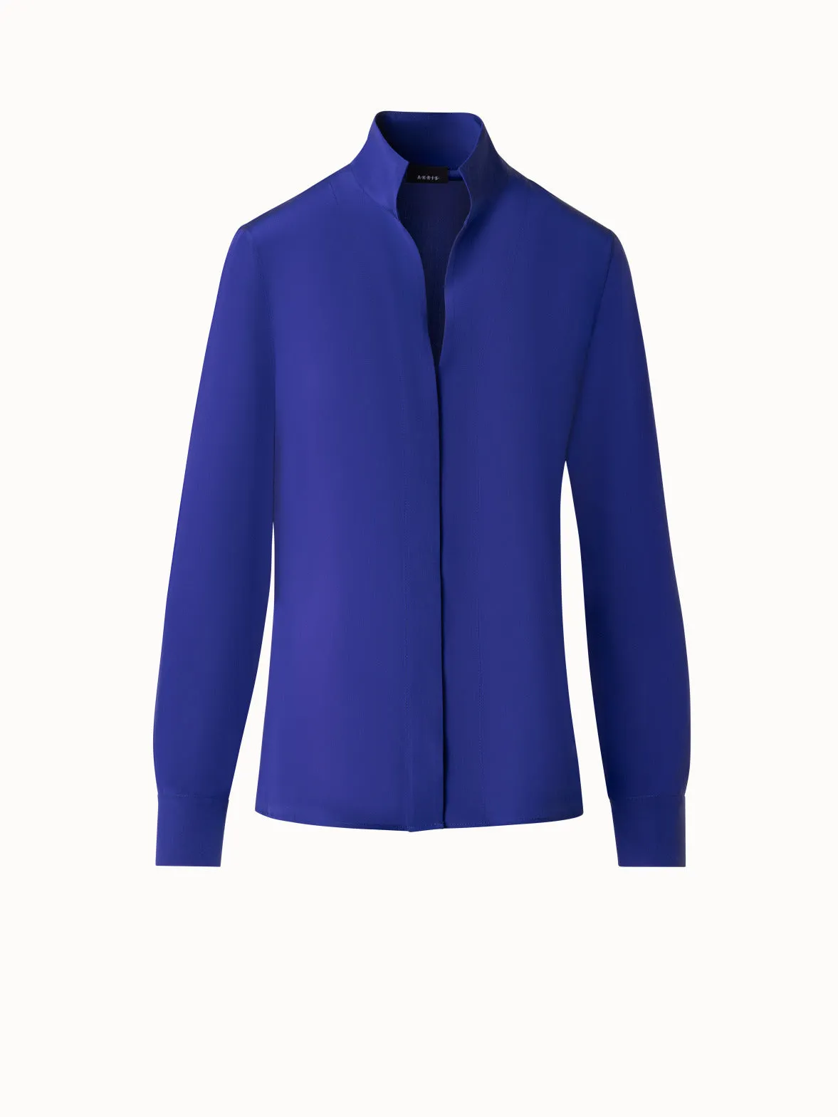 Mock Neck Silk Blouse Akris
