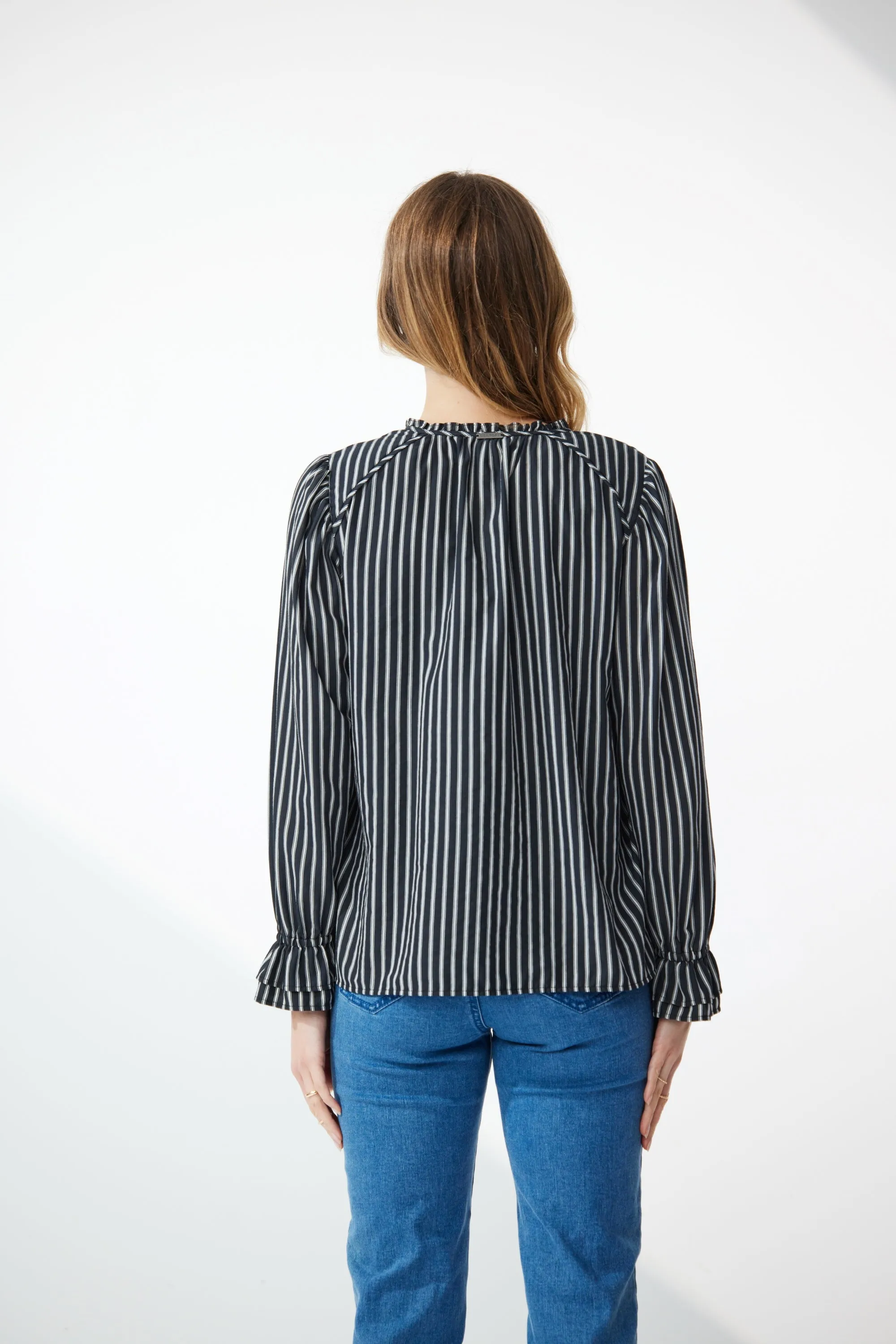 Newport - Atlanta Stripe Blouse - NP29342 - black/white Stripe
