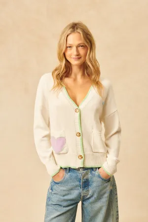 NIKO HEART PATCH CARDI