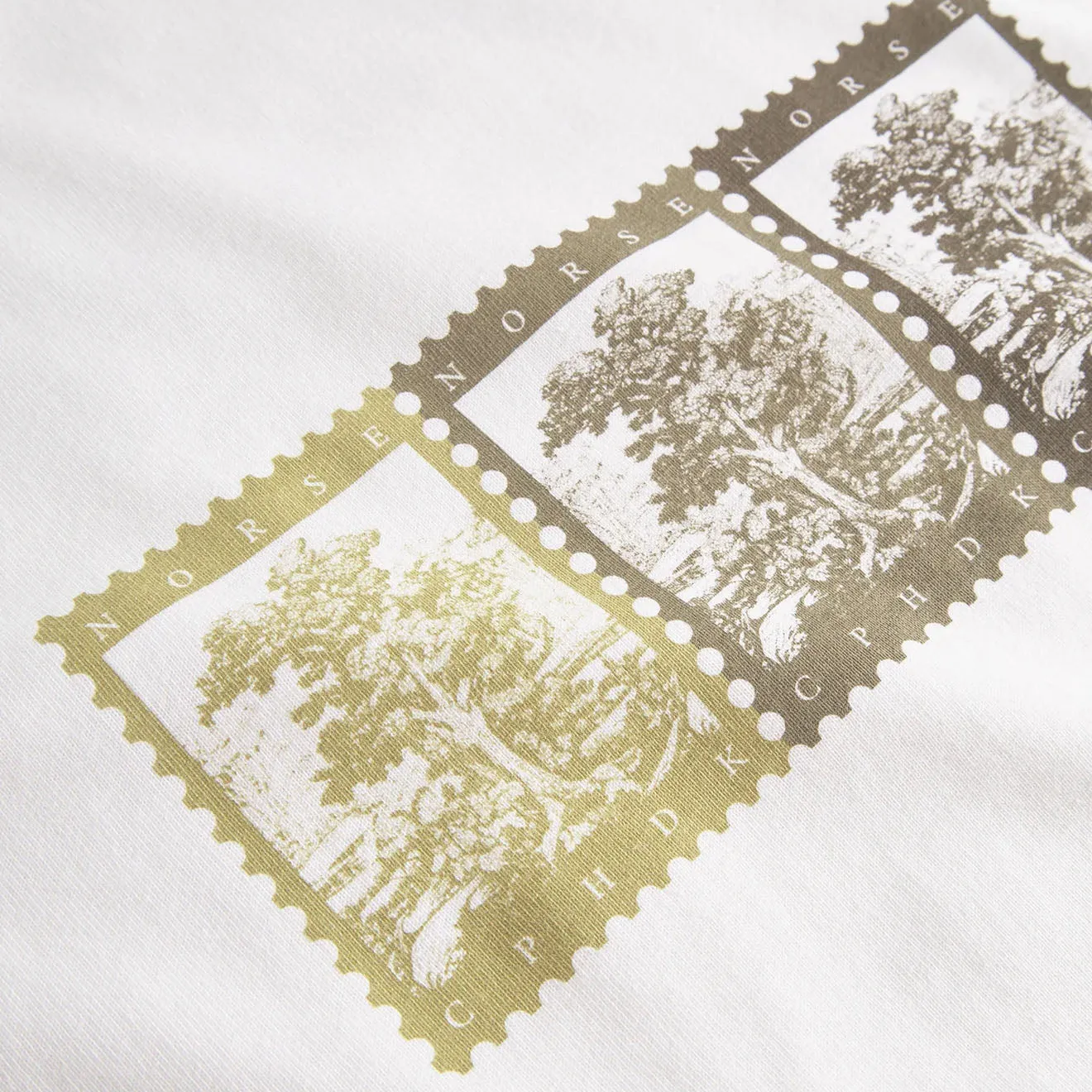 Norse Projects Holger Post Stamp Print T-Shirt White