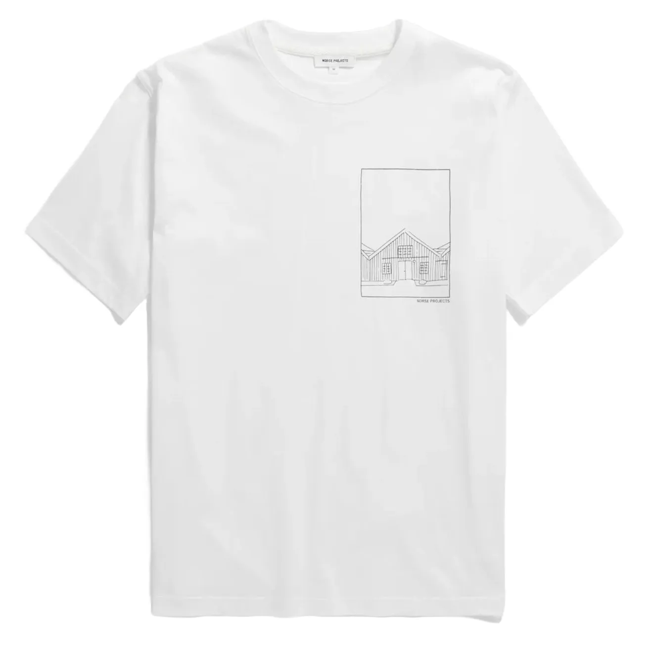 Norse Projects Johannes Organic Kanonbadsvej Print T-shirt White