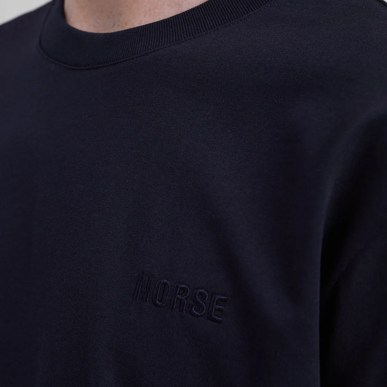 Norse Projects Johannes Organic NORSE Logo Print T-shirt Dark Navy