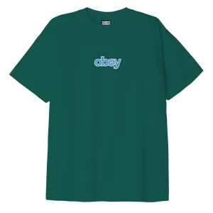 Obey Stack T-Shirt Adventure Green