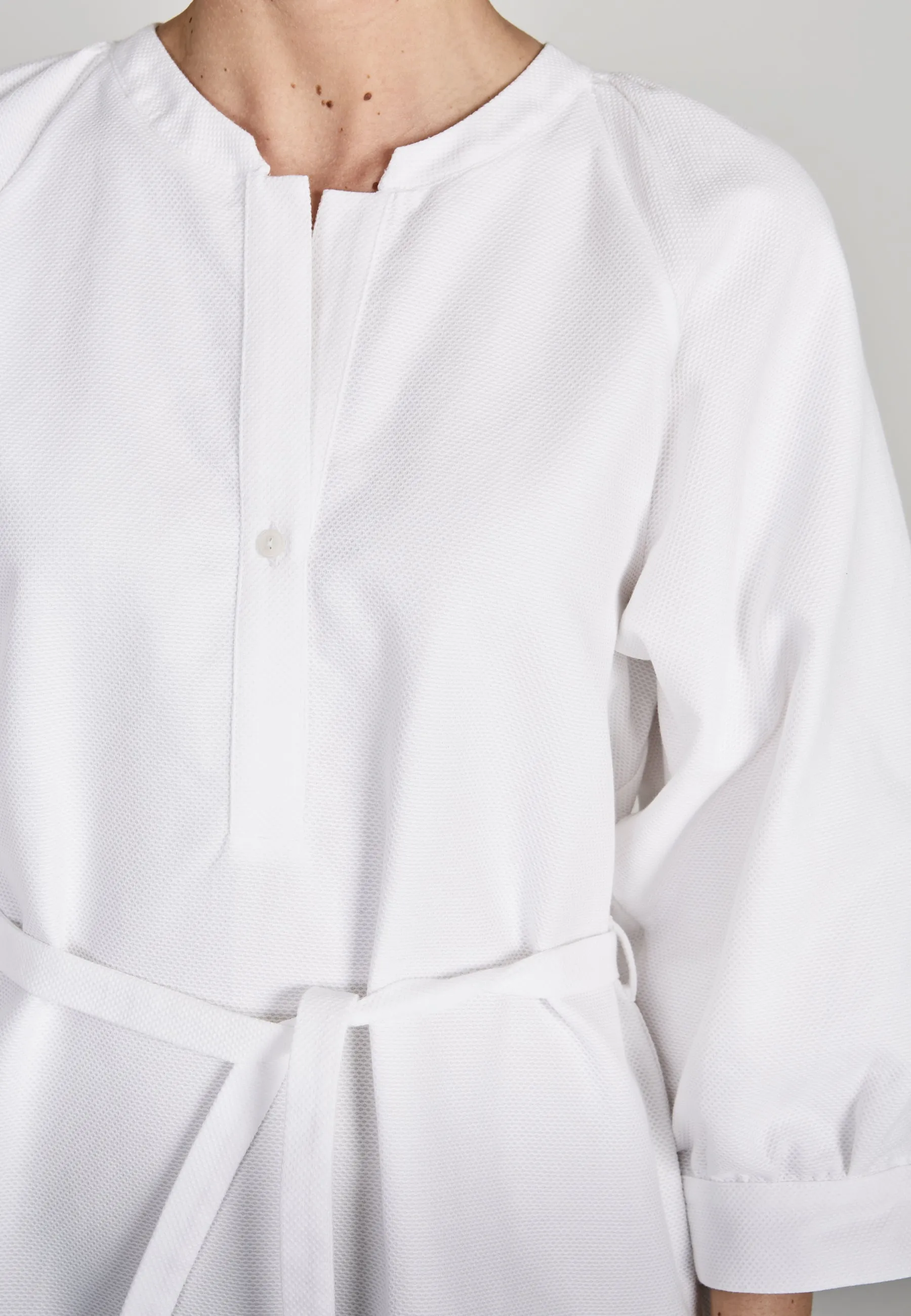 Organic cotton blouse dress ODETTE - White Givn Berlin