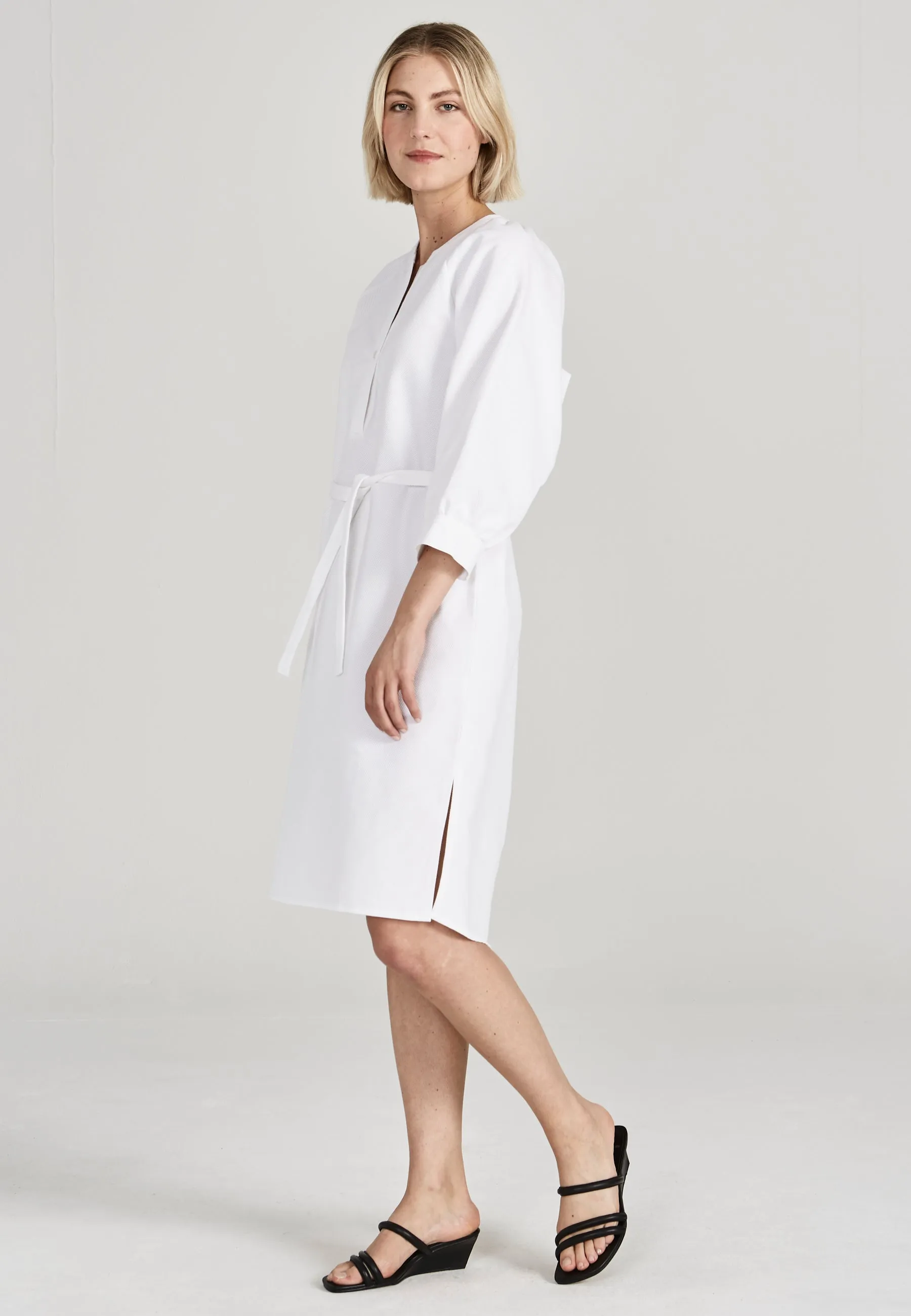 Organic cotton blouse dress ODETTE - White Givn Berlin