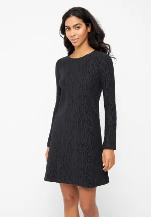 Organic Cotton Dress CAMILLE - Black (Structure) Givn Berlin
