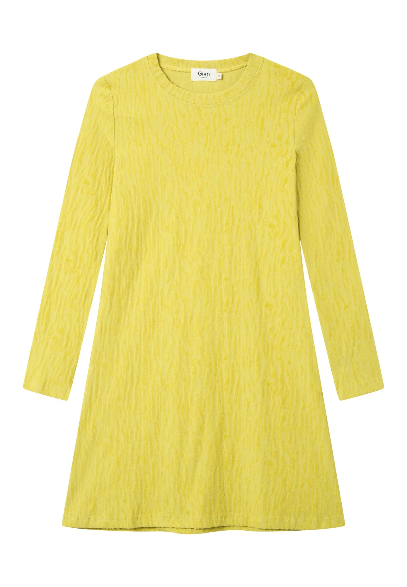 Organic Cotton Dress CAMILLE - Dusty Lime (Structure) Givn Berlin