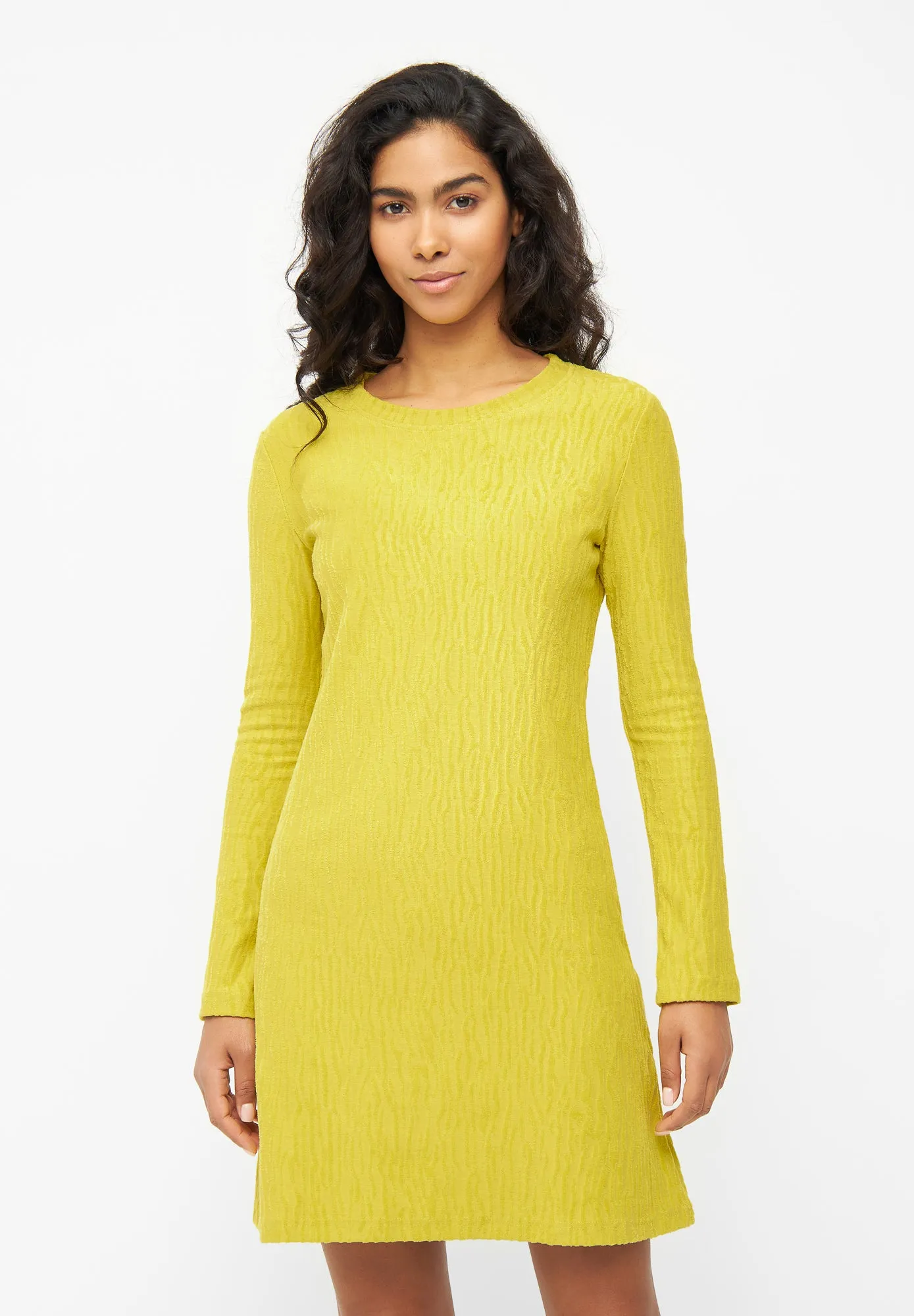 Organic Cotton Dress CAMILLE - Dusty Lime (Structure) Givn Berlin