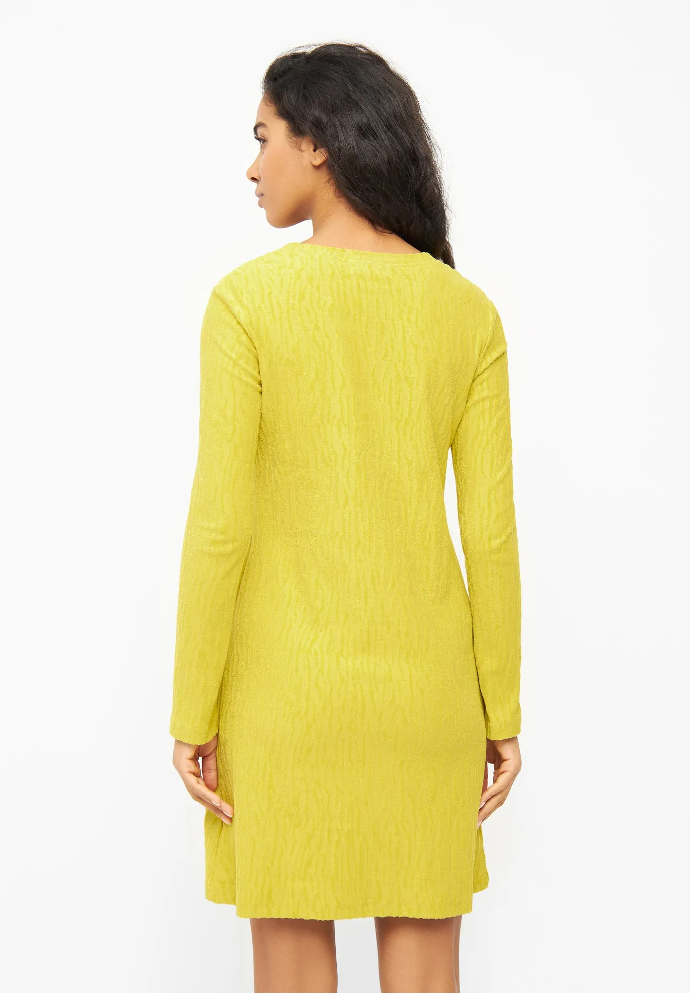 Organic Cotton Dress CAMILLE - Dusty Lime (Structure) Givn Berlin