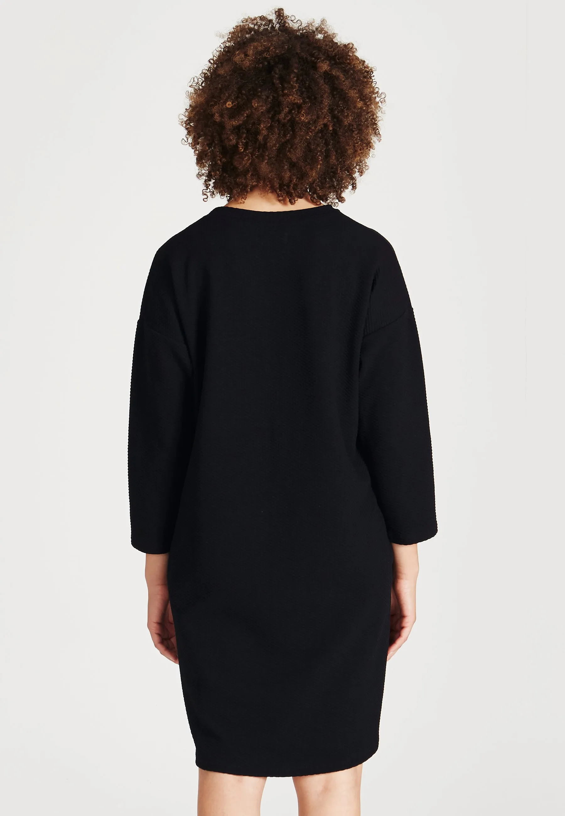 Organic Cotton Dress HELEN - Black (Waffle) Givn Berlin