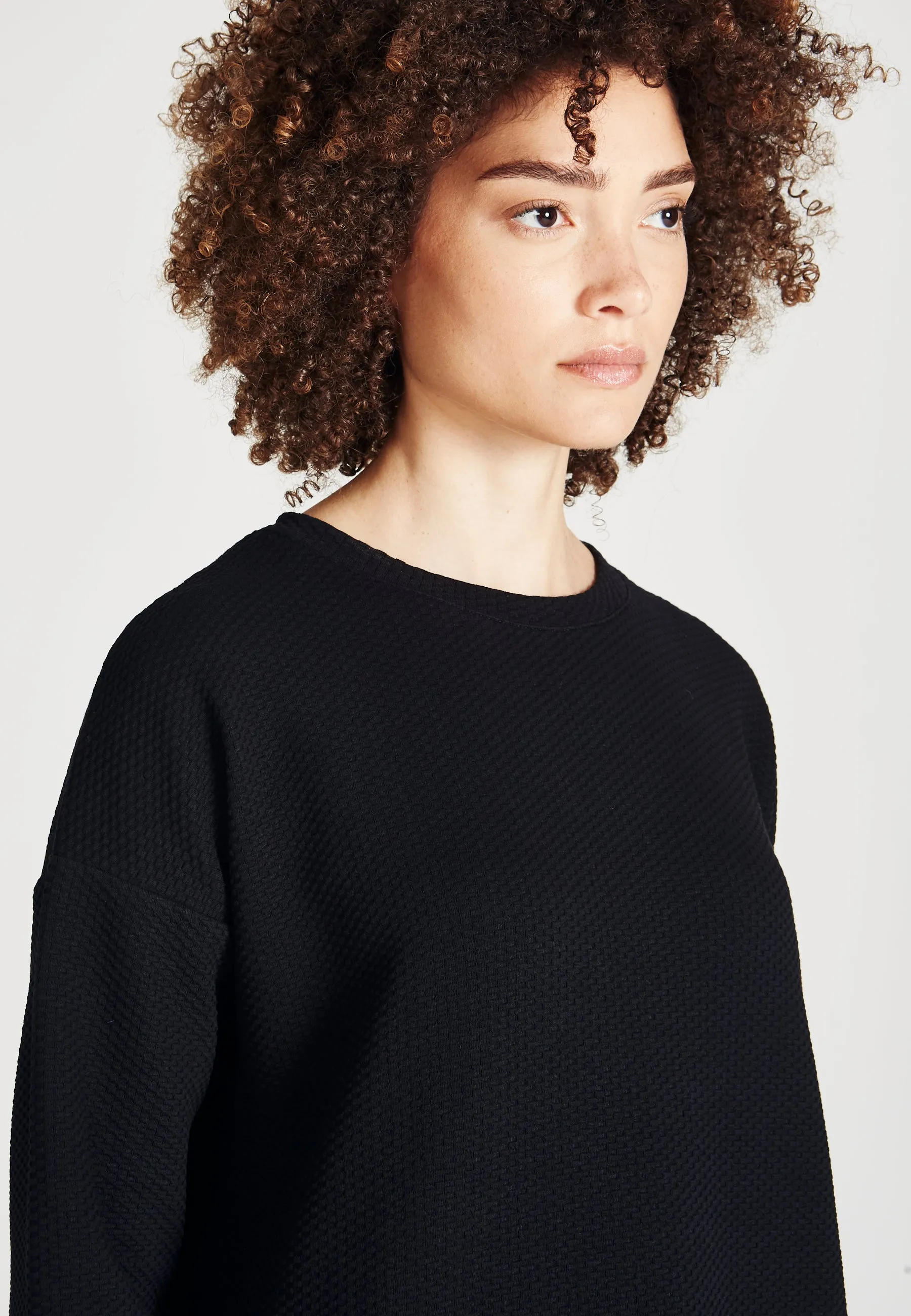 Organic Cotton Dress HELEN - Black (Waffle) Givn Berlin