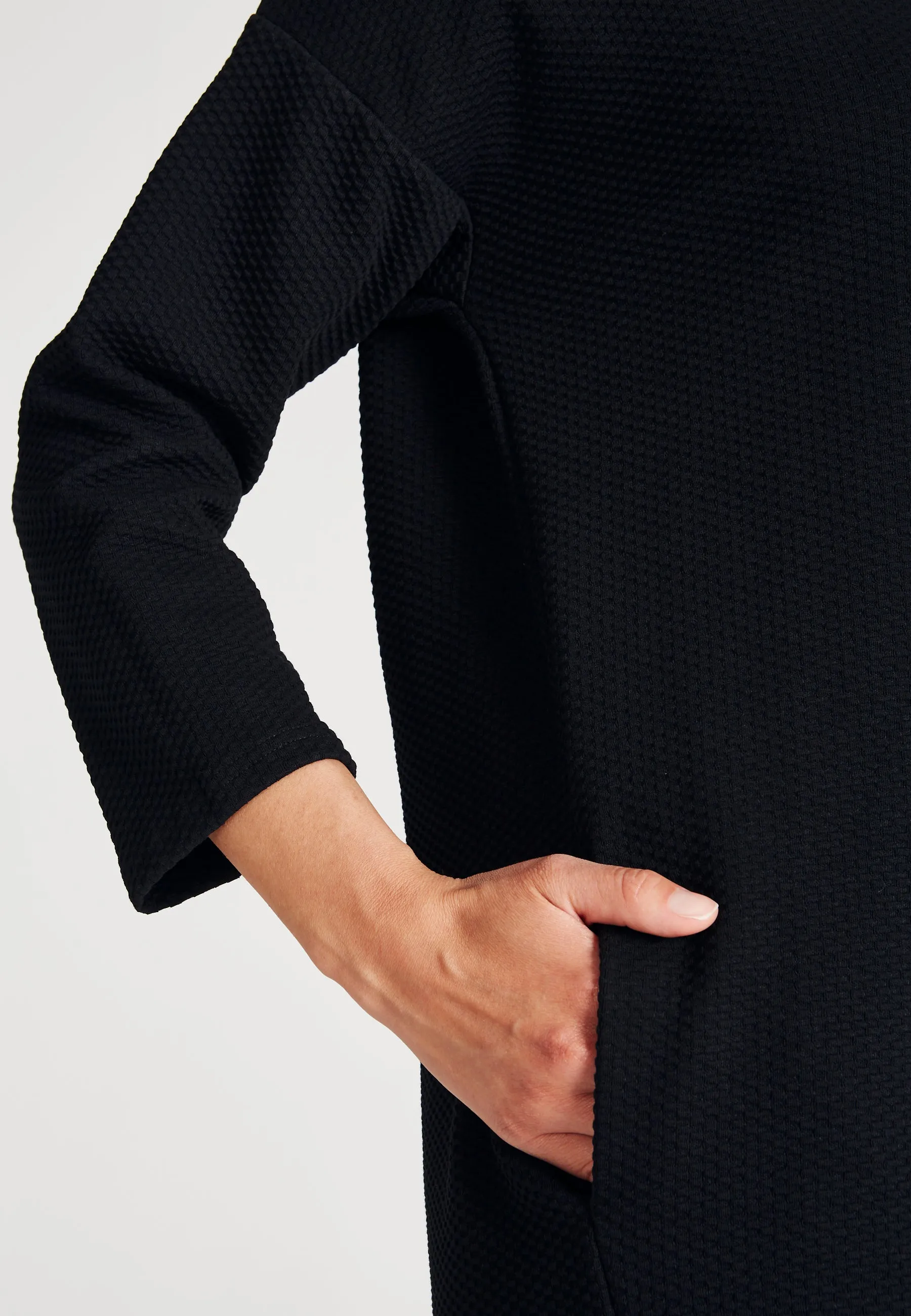 Organic Cotton Dress HELEN - Black (Waffle) Givn Berlin