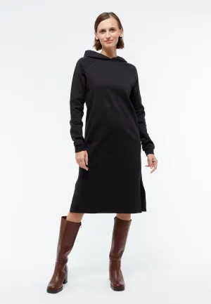 Organic Cotton Hooded Sweat Dress ALOE - Black Givn Berlin