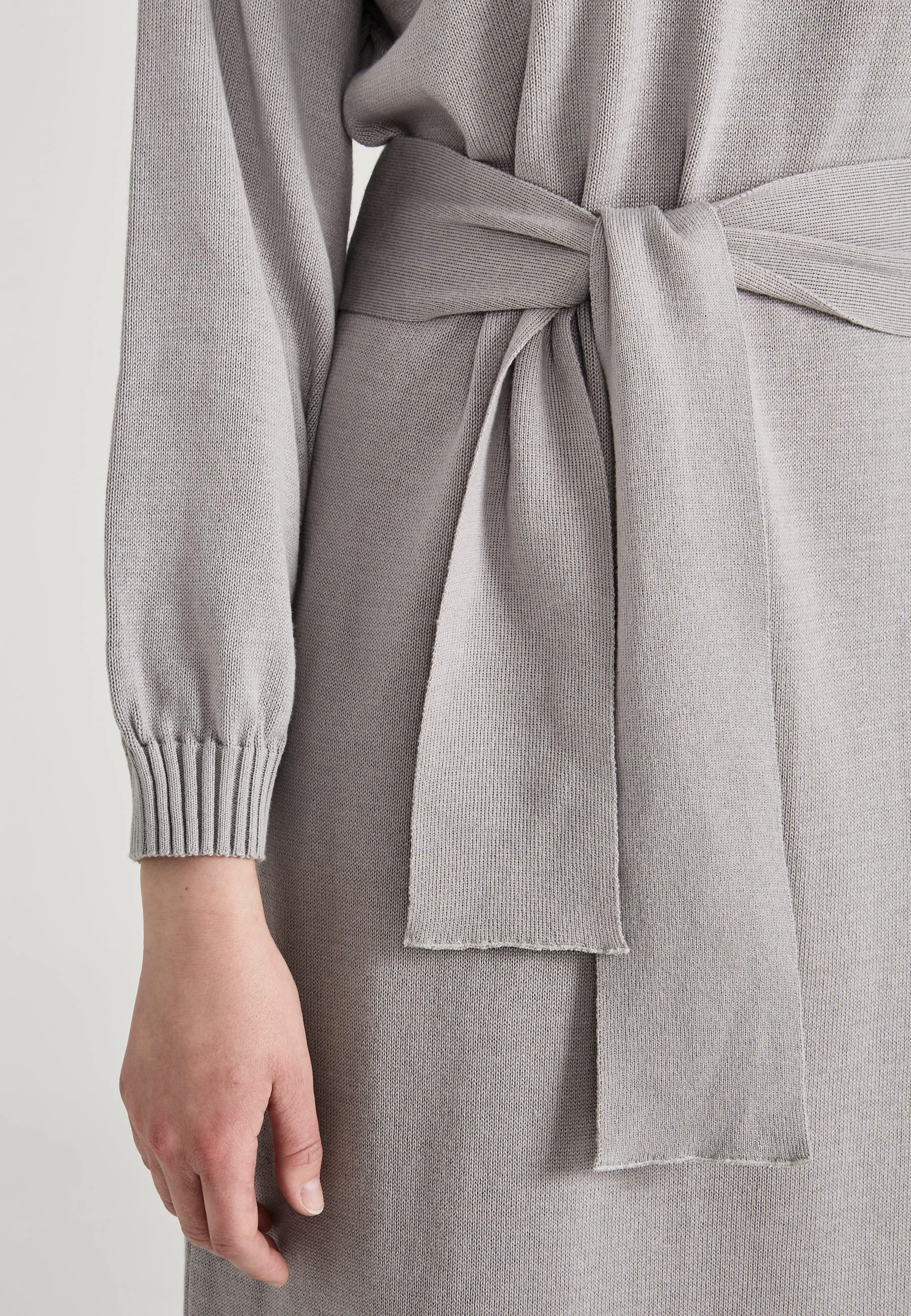 Organic Cotton Knit Dress PIPPA - Light Grey Givn Berlin