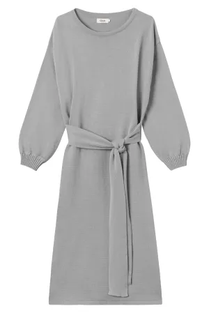 Organic Cotton Knit Dress PIPPA - Light Grey Givn Berlin