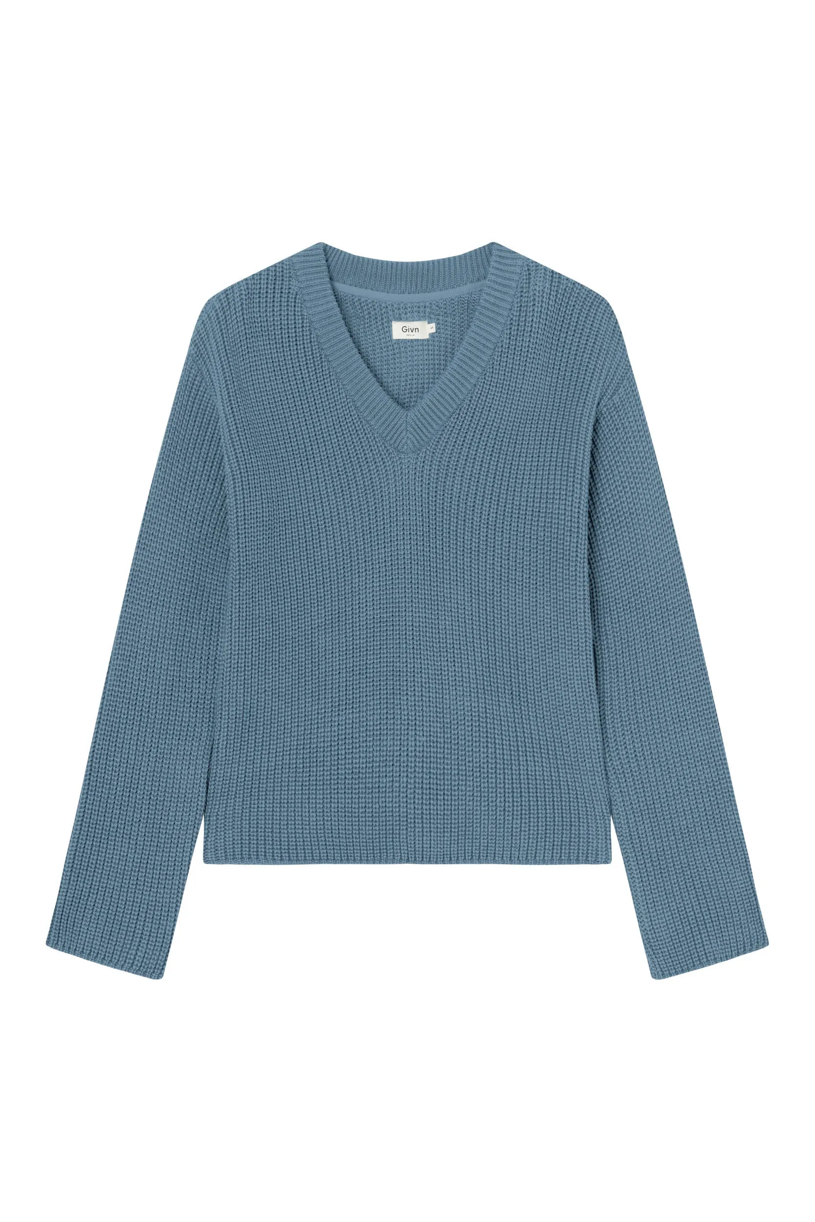 Organic Cotton Knit Sweater ELSA - Arctic Blue Givn Berlin