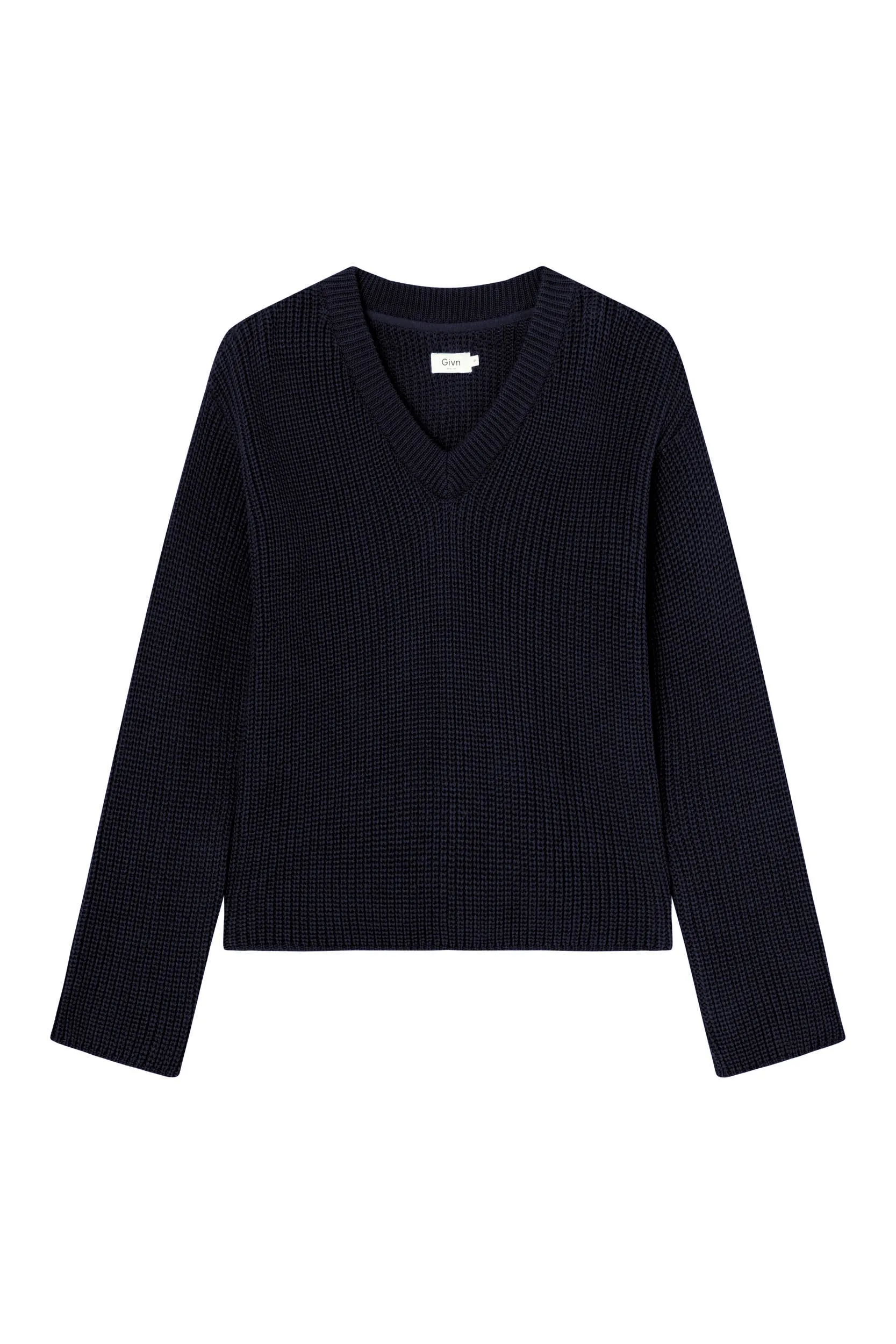 Organic Cotton Knit Sweater ELSA - Dark Blue Givn Berlin