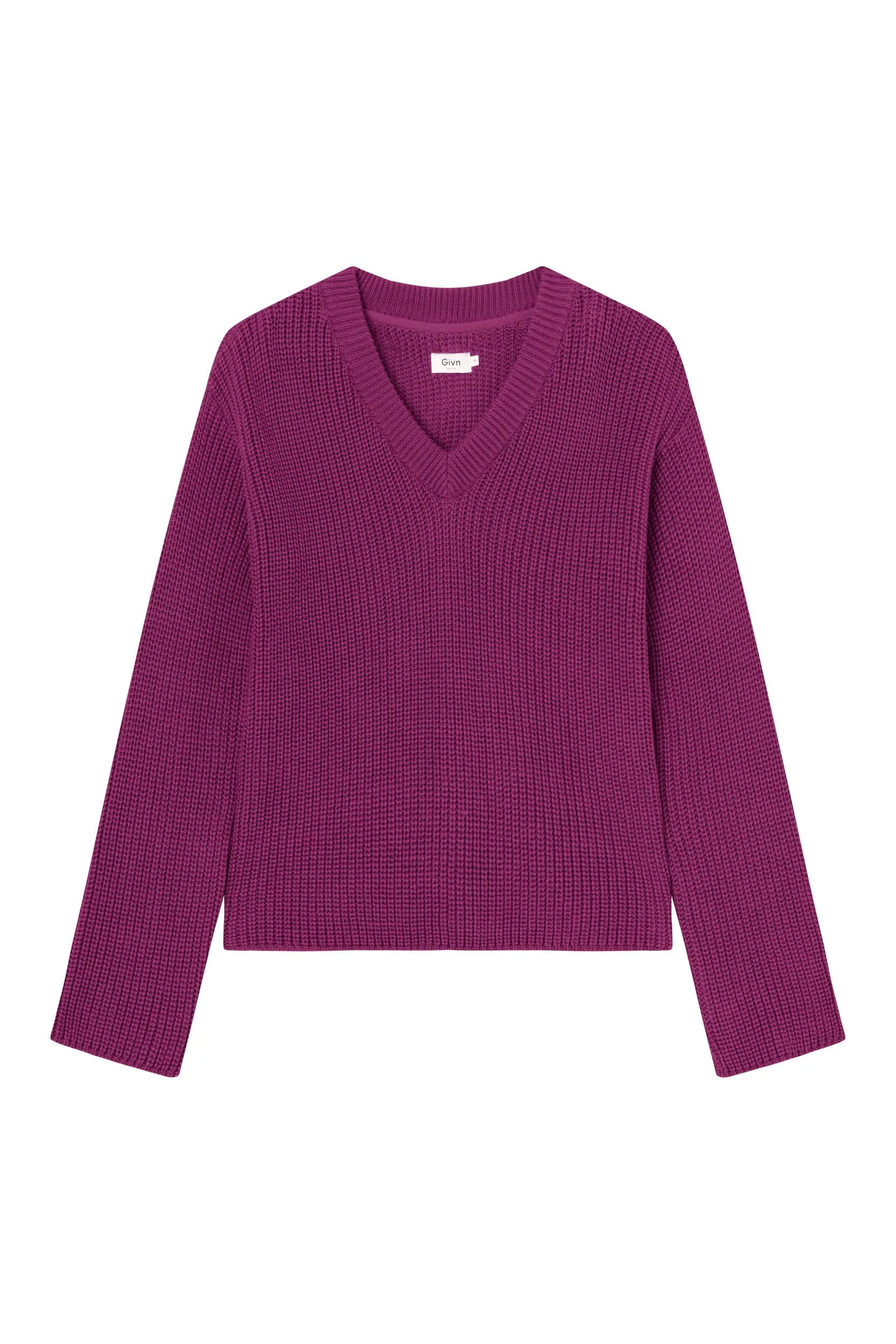 Organic Cotton Knit Sweater ELSA - Dark Pink Givn Berlin
