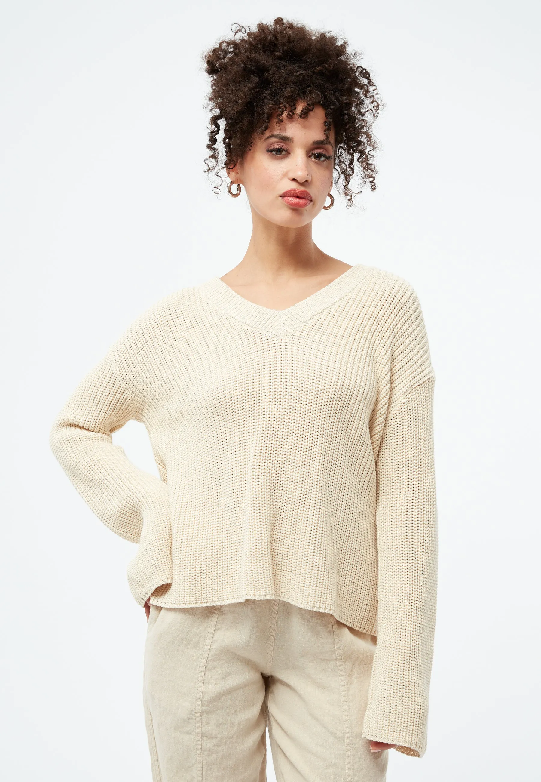 Organic Cotton Knit Sweater ELSA - Off White Givn Berlin