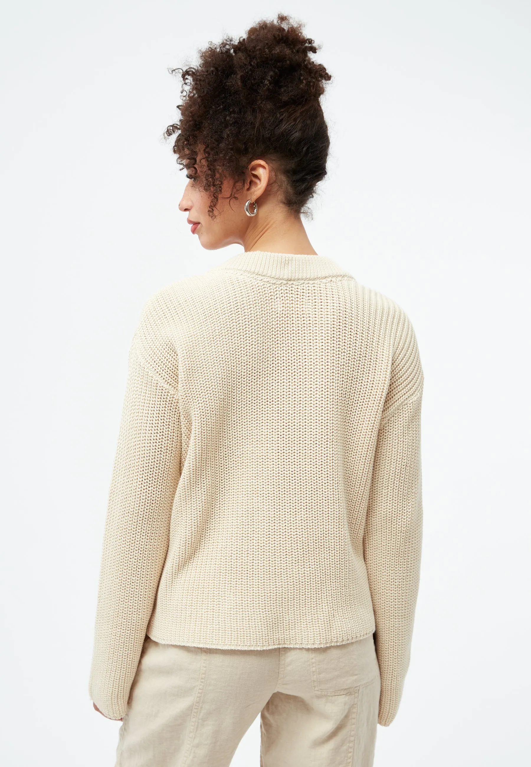 Organic Cotton Knit Sweater ELSA - Off White Givn Berlin