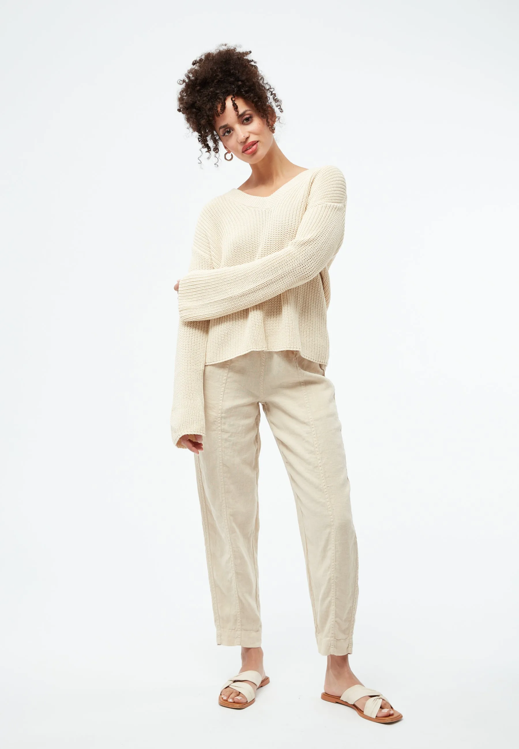 Organic Cotton Knit Sweater ELSA - Off White Givn Berlin