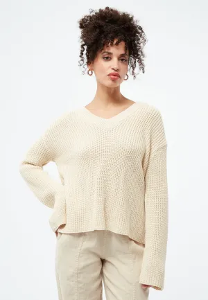 Organic Cotton Knit Sweater ELSA - Off White Givn Berlin