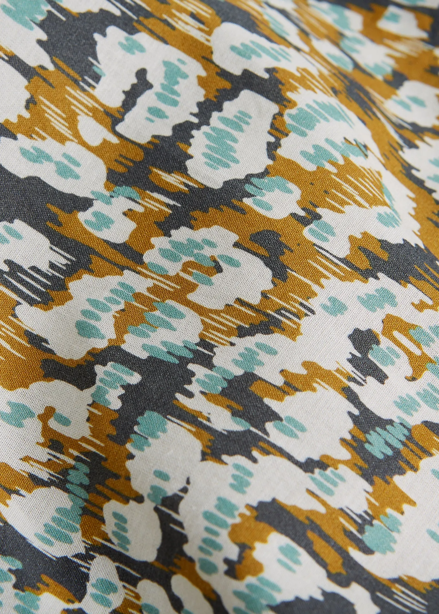 Organic Cotton Maxi Dress MARINA - Mint / Mustard (Pattern) Givn Berlin
