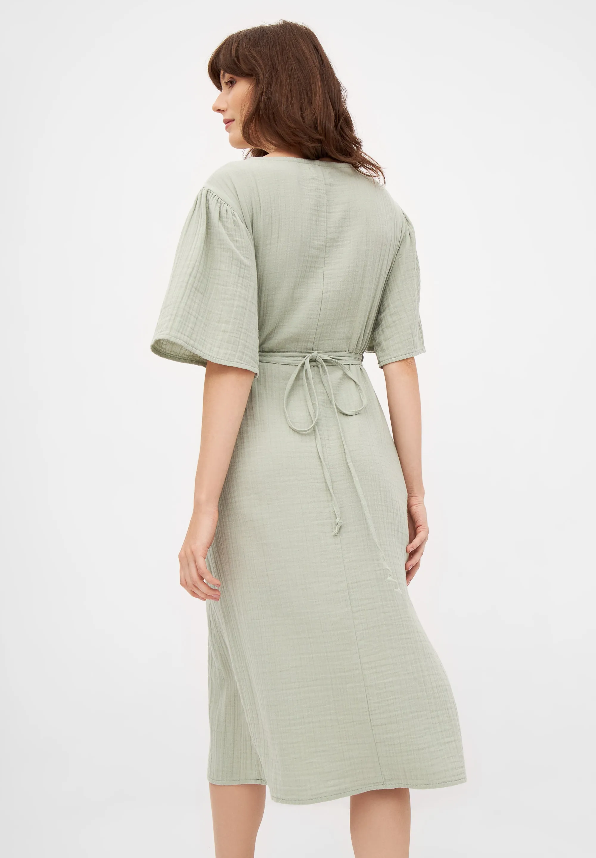 Organic Cotton Muslin Dress ALVA - Sage Givn Berlin