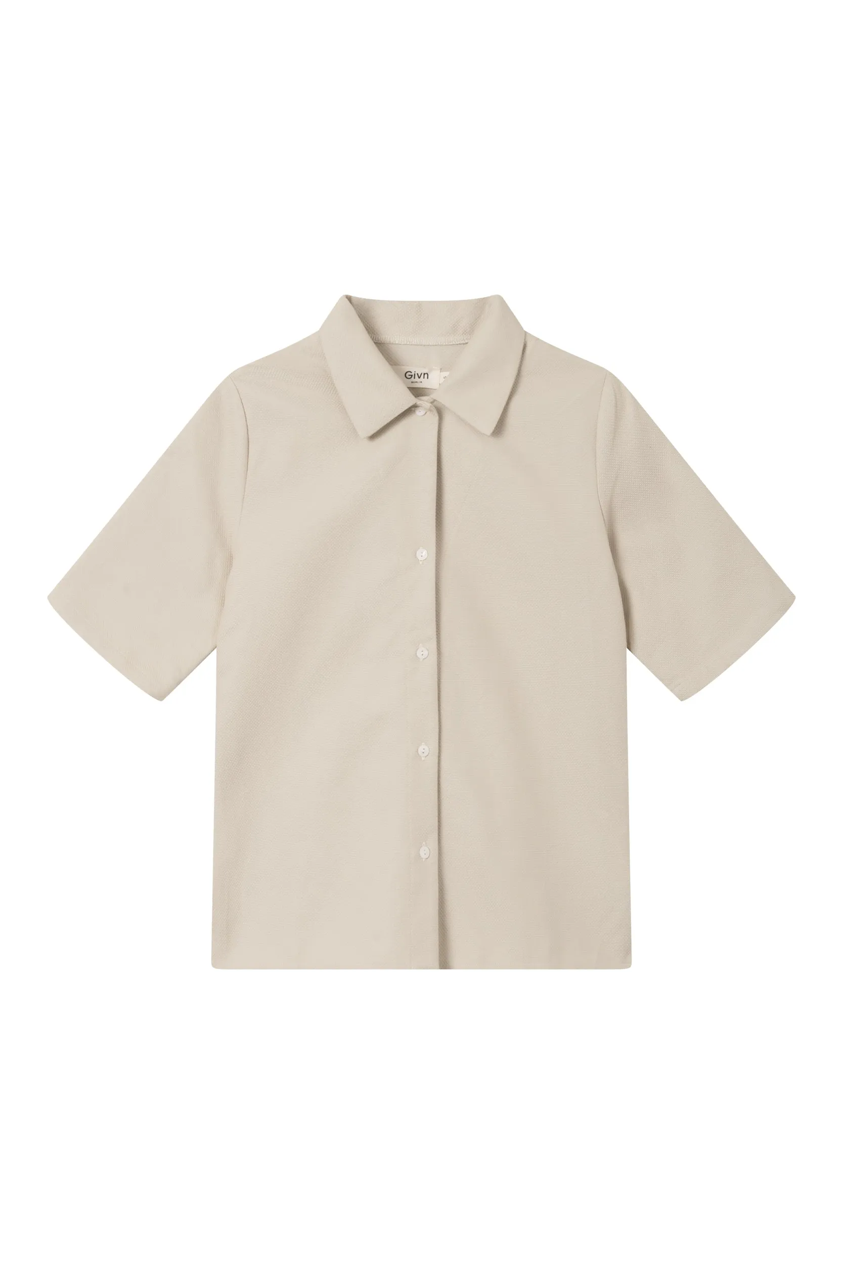 Organic cotton short sleeve blouse MADISON - Beige Givn Berlin
