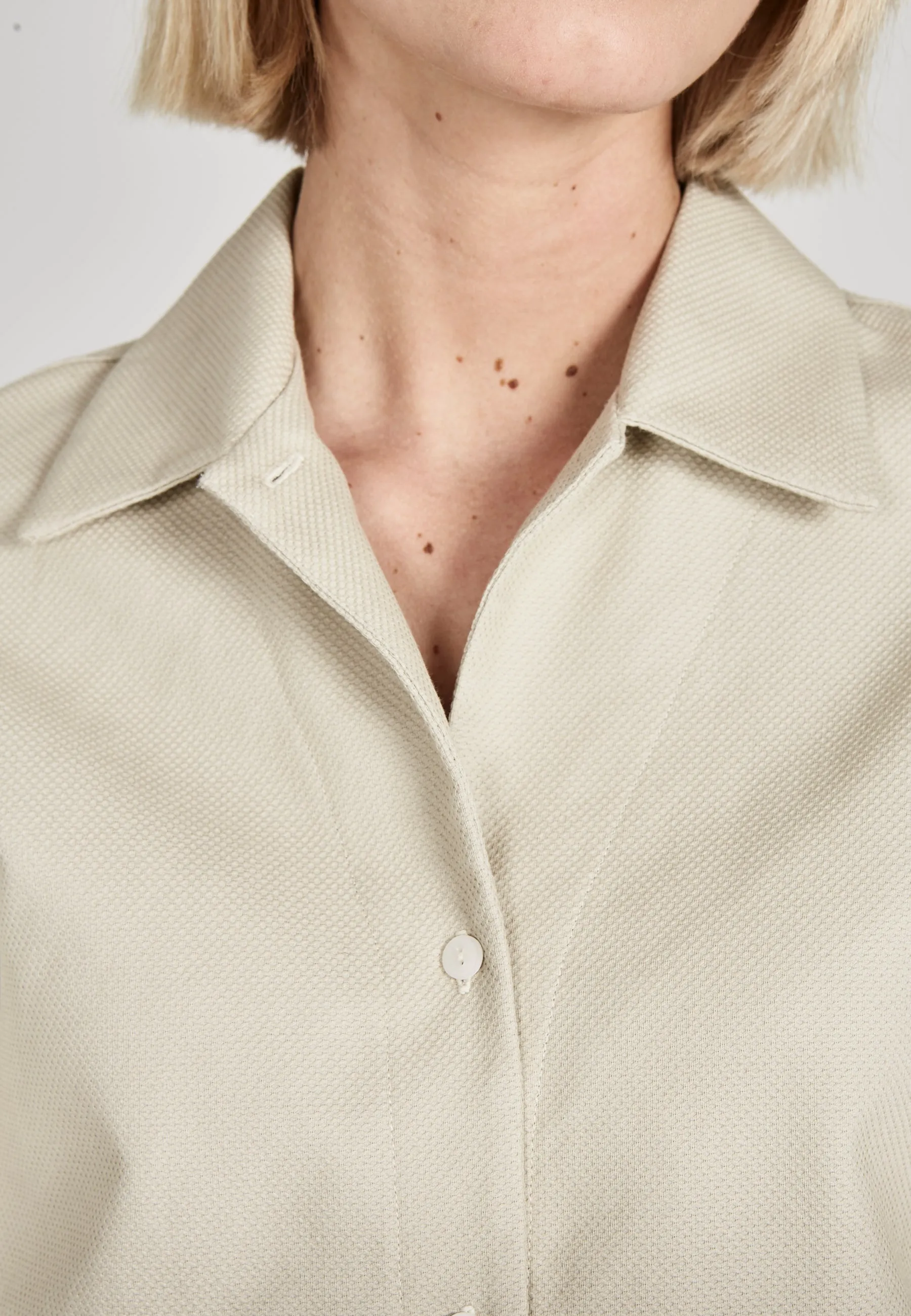 Organic cotton short sleeve blouse MADISON - Beige Givn Berlin