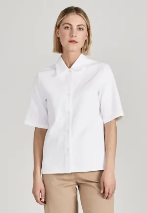 Organic cotton short sleeve blouse MADISON - White Givn Berlin