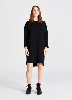 Organic Cotton Sweat Dress HELEN - Black (Structure) Givn Berlin