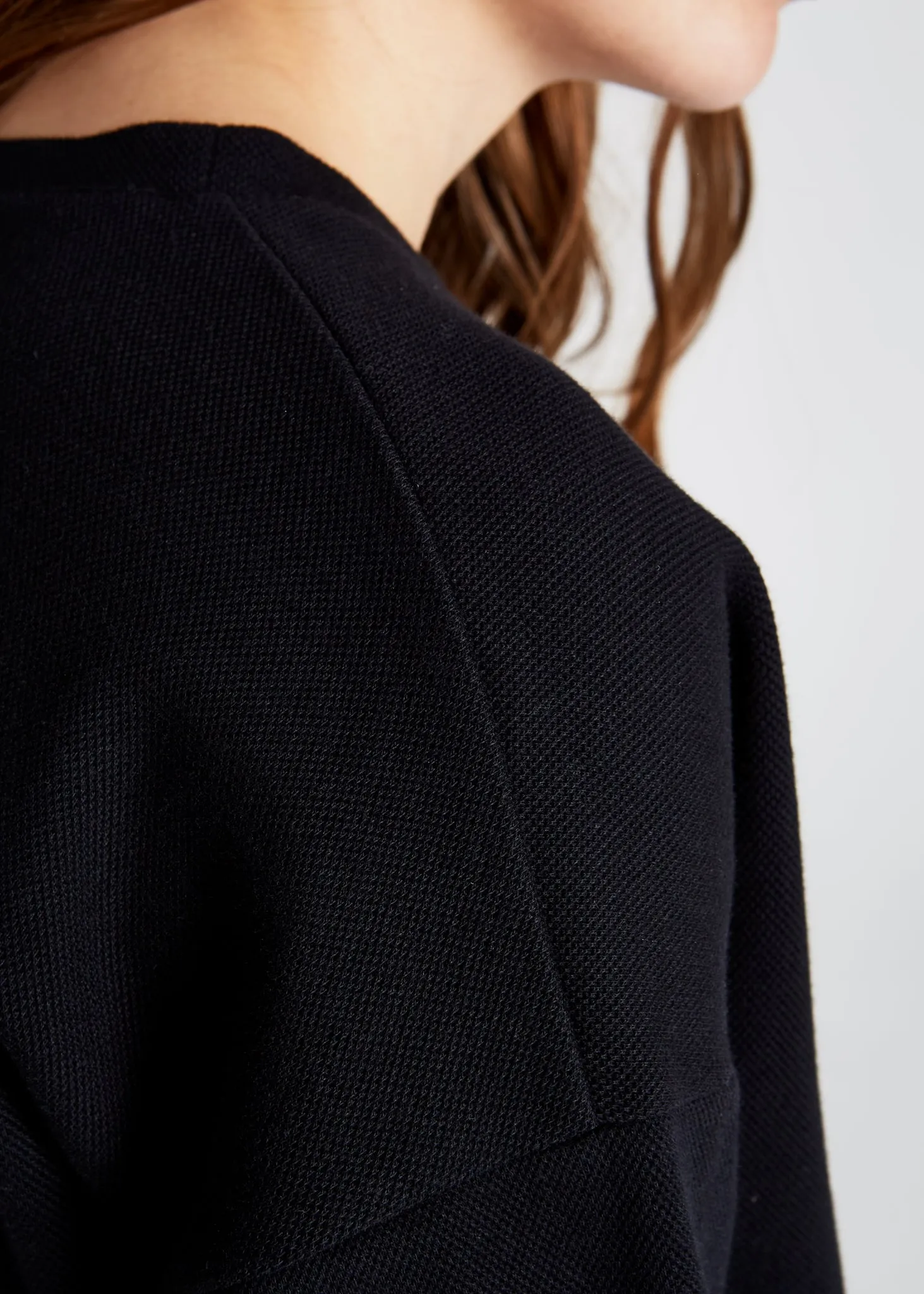Organic Cotton Sweat Dress HELEN - Black (Structure) Givn Berlin