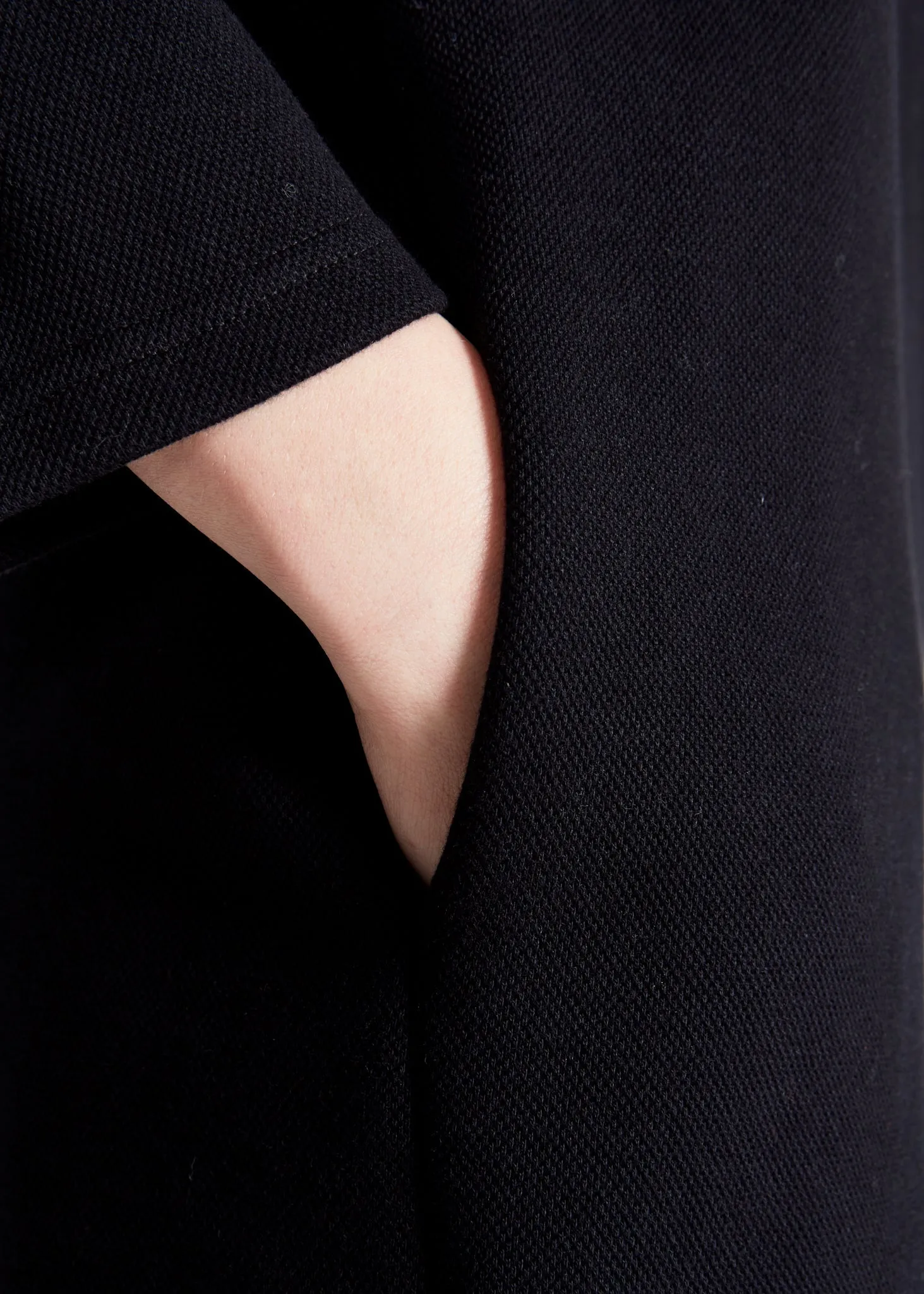 Organic Cotton Sweat Dress HELEN - Black (Structure) Givn Berlin