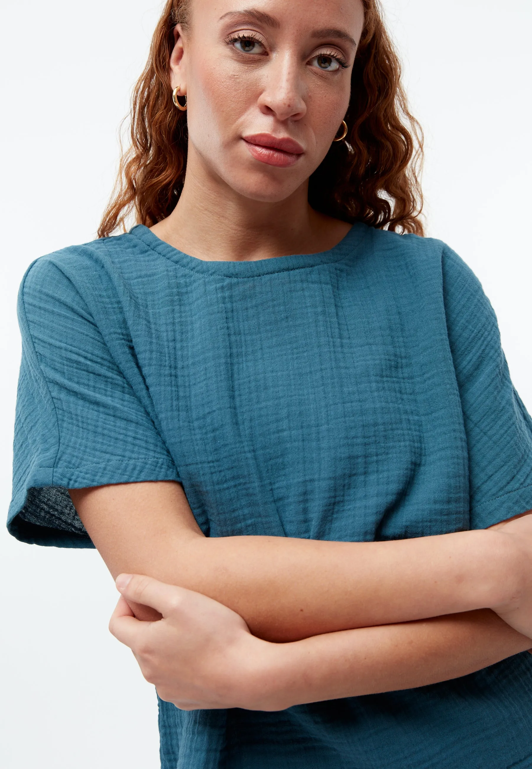 Oversized blouse GBPINA out of organic cotton muslin Givn Berlin