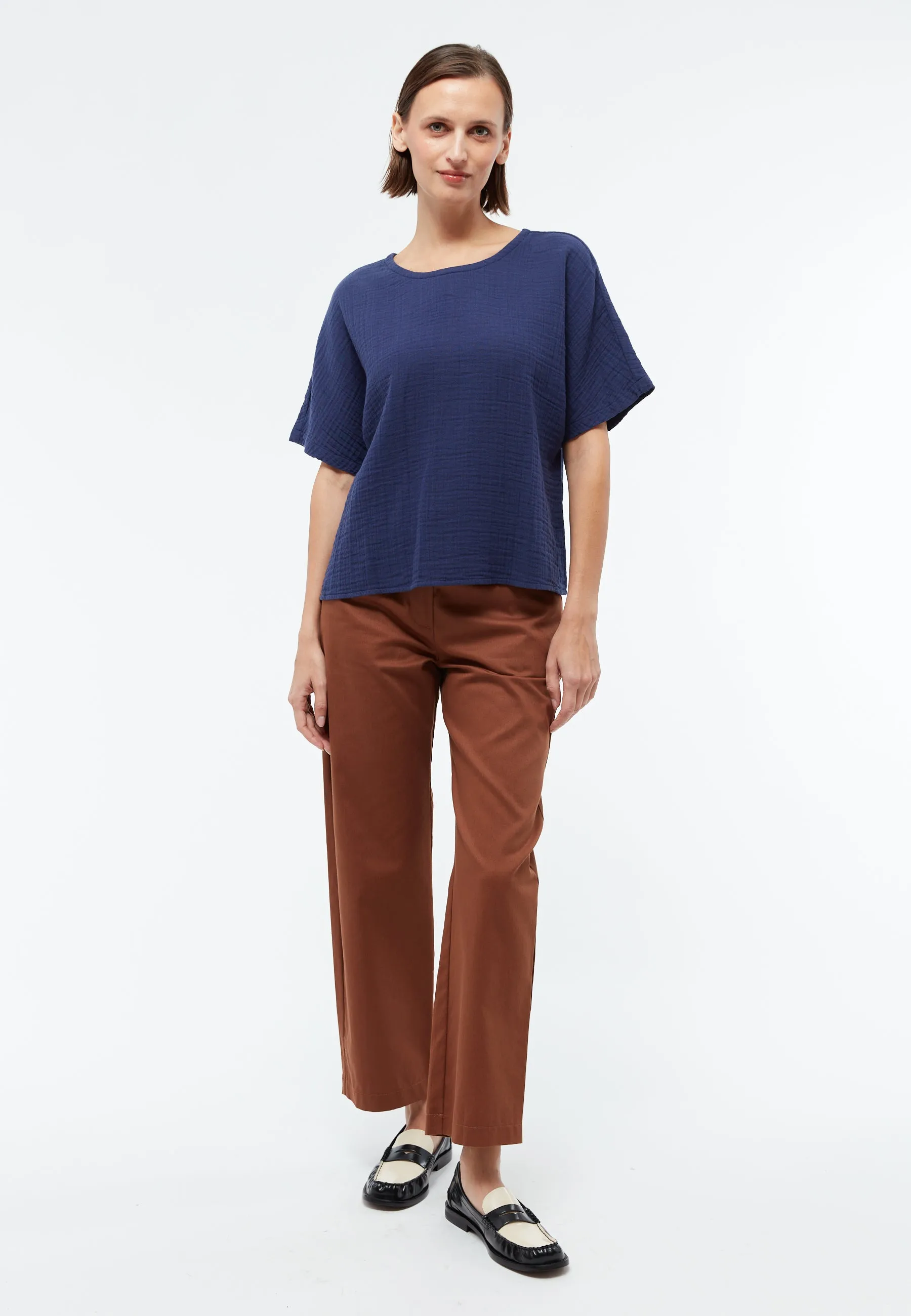 Oversized blouse GBPINA out of organic cotton muslin Givn Berlin