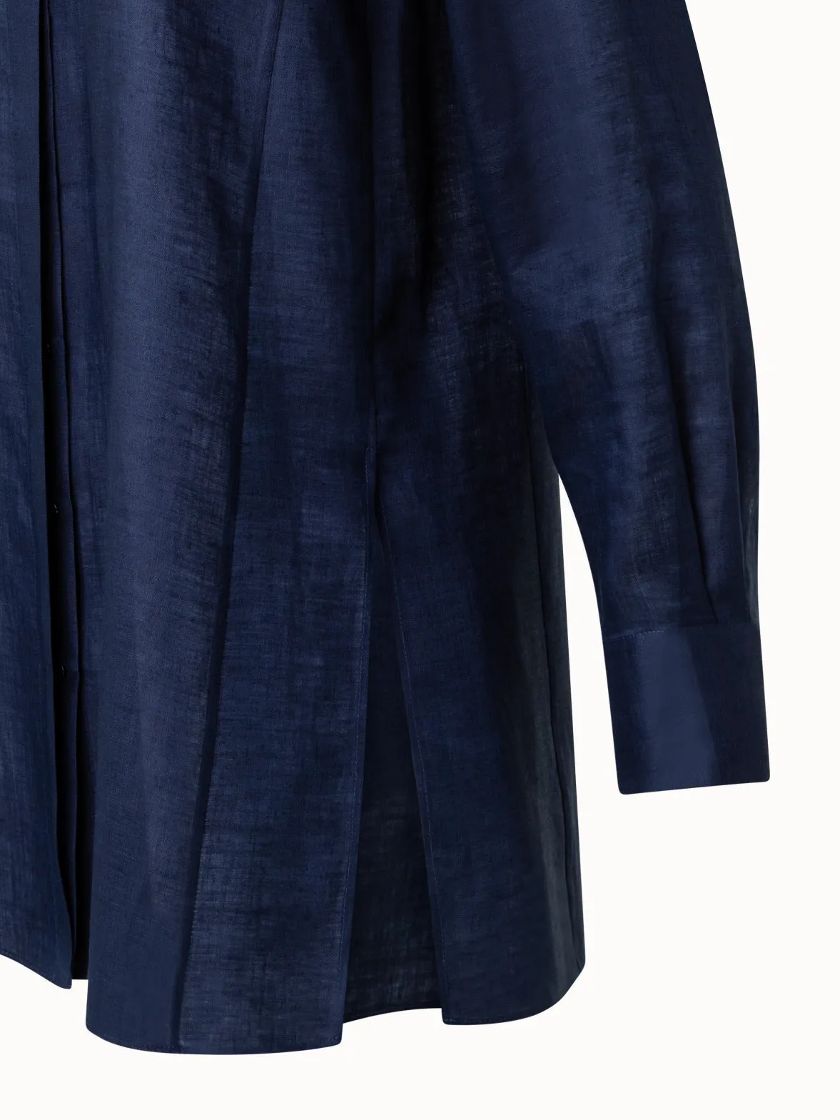 Oversized Linen Tunic Blouse Akris